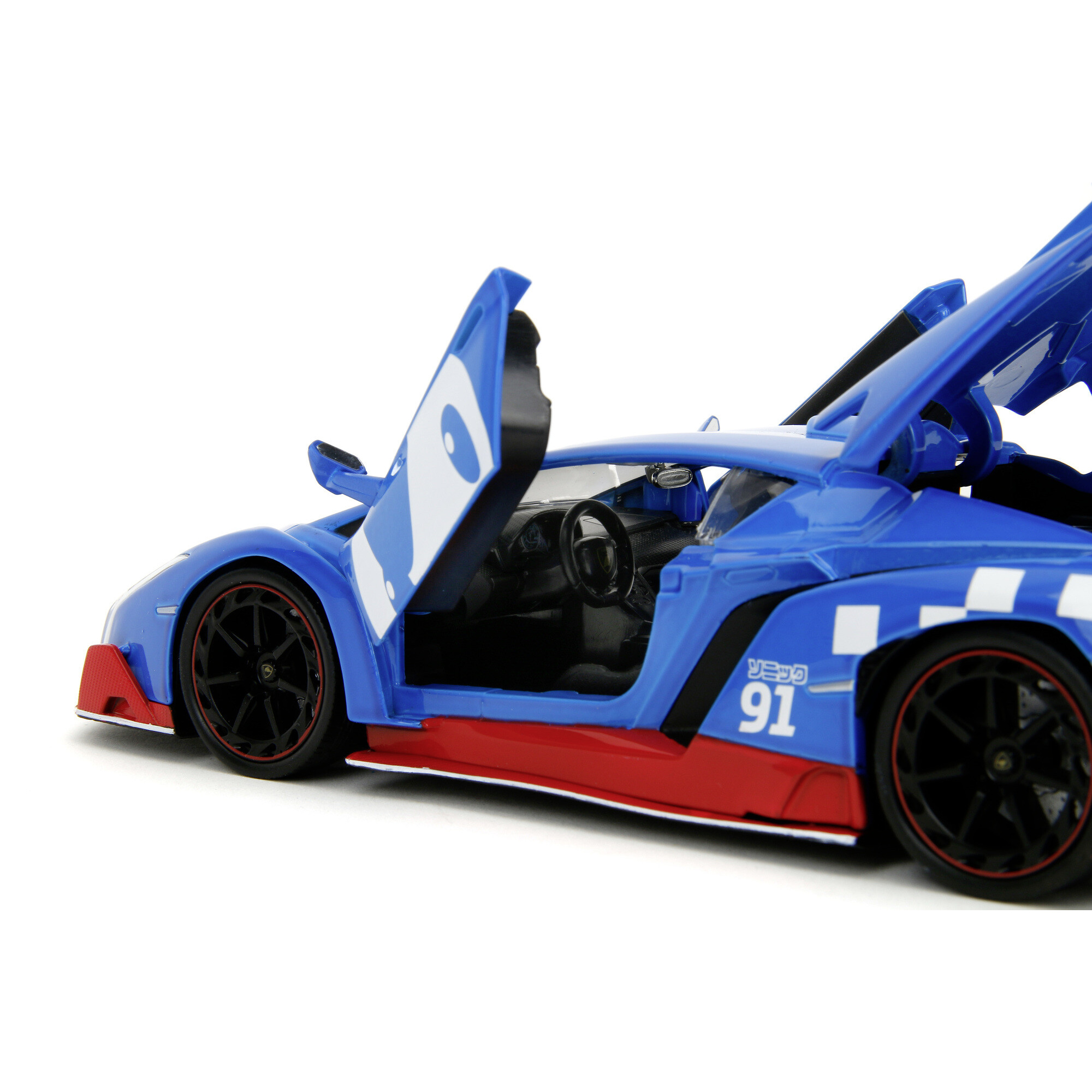 Lamborghini veneno in metallo pressofuso di sonic in scala 1:24 - macchinina da collezione - JADA