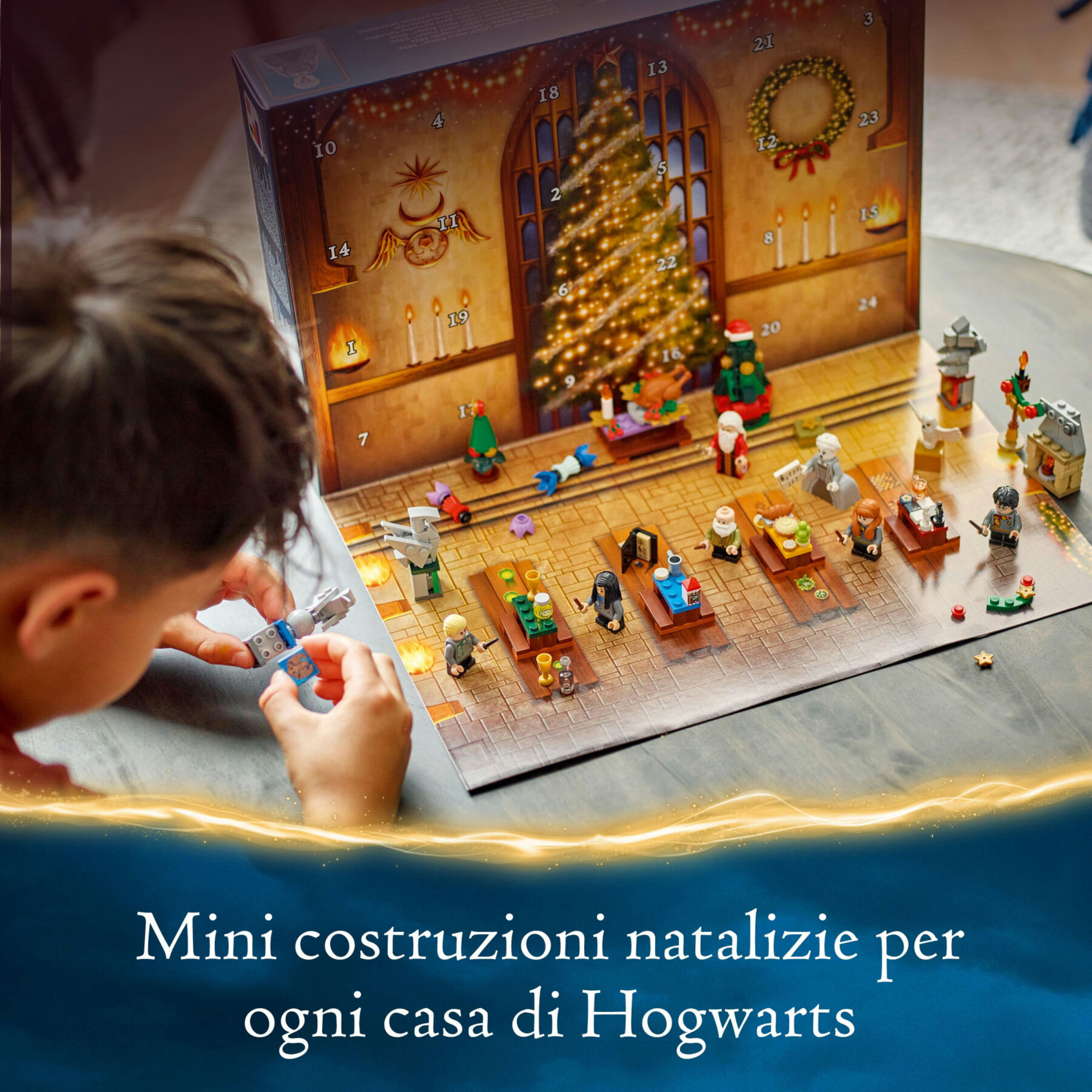 Lego harry potter 76438 calendario dell'avvento 2024, giocattolo di natale con 7 minifigure e 16 mini costruzioni per bambini 7+ - LEGO® Harry Potter™