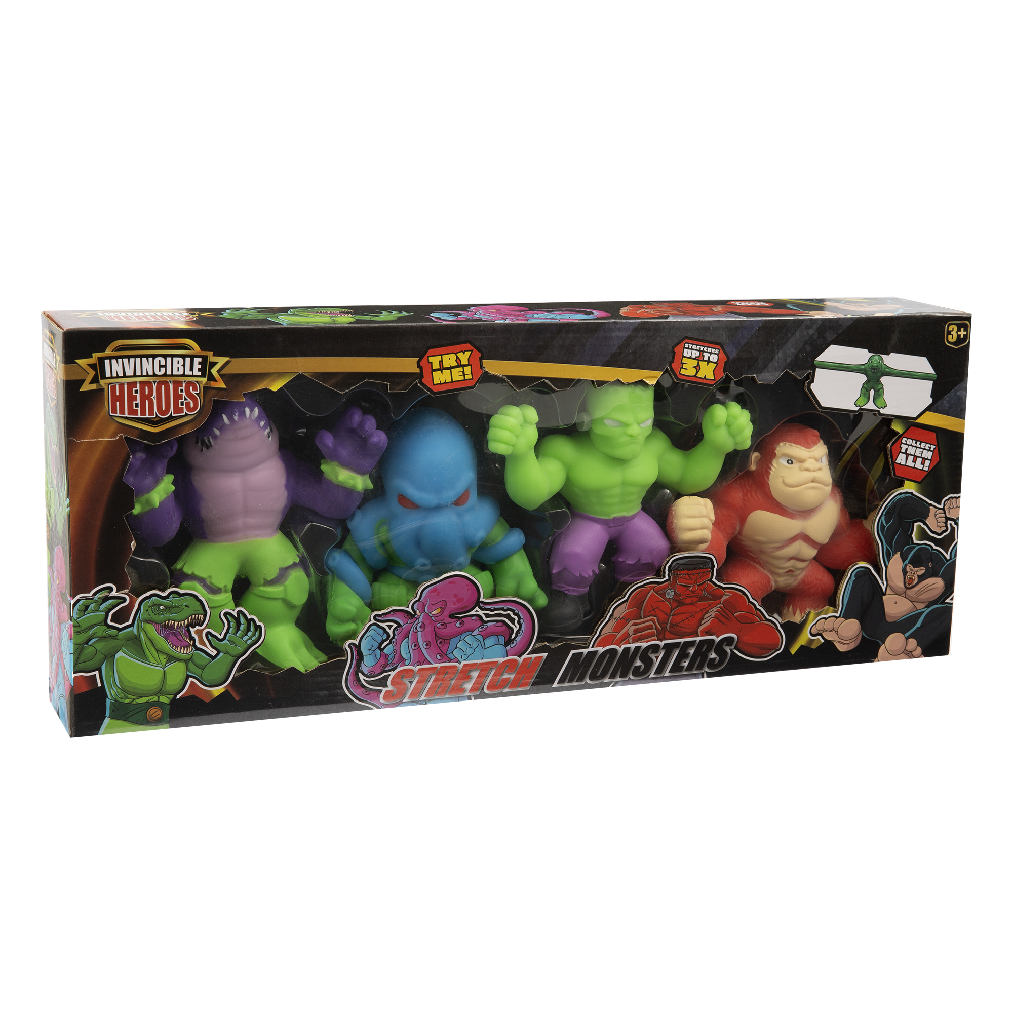 Stretchy monsters 4in1 - gioco elastico, allungabile e divertente per tutti! - INVINCIBLE HEROES