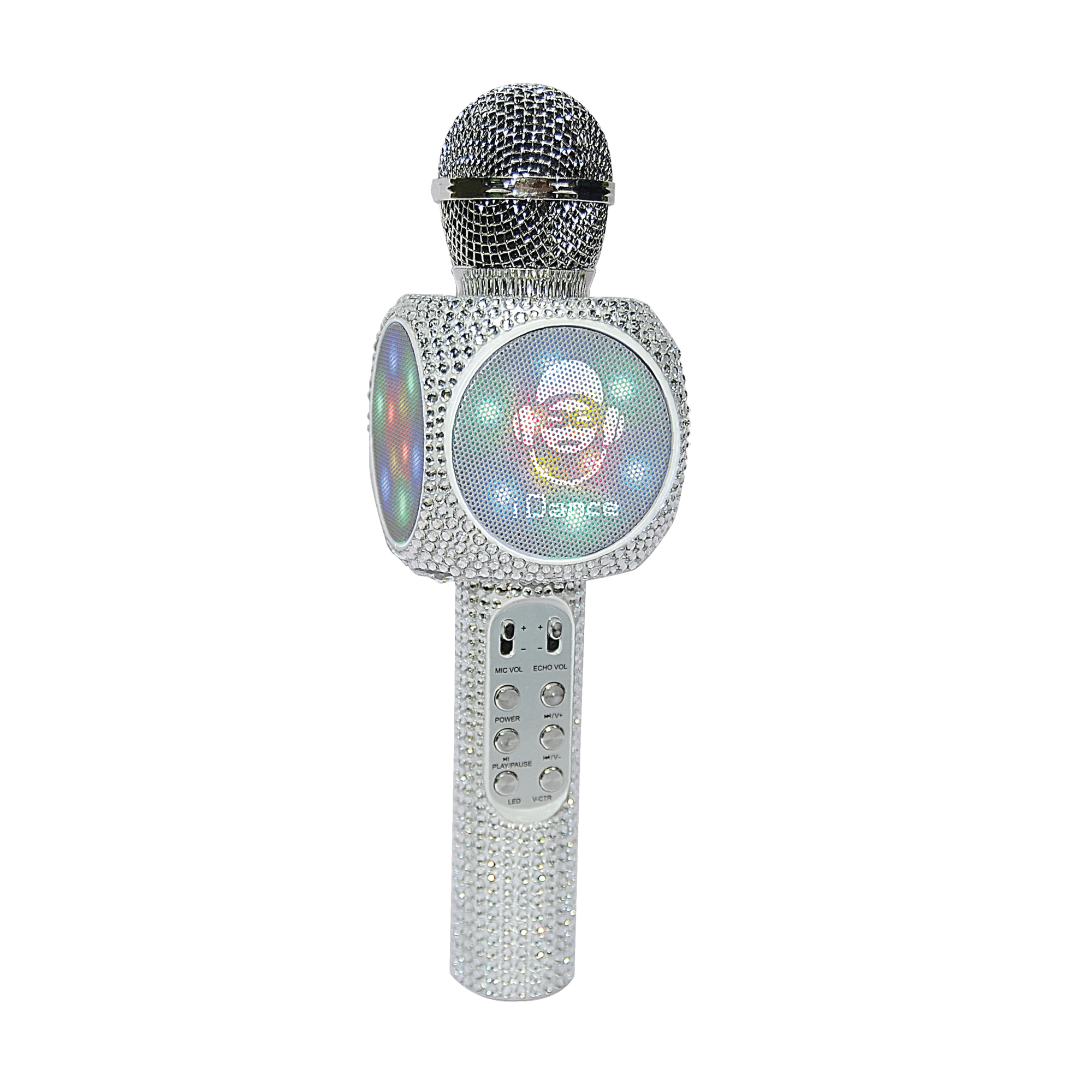 Microfono party karaoke brillante con altoparlante, bluetooth, effetti voice changer ed echo - MUSIC STAR