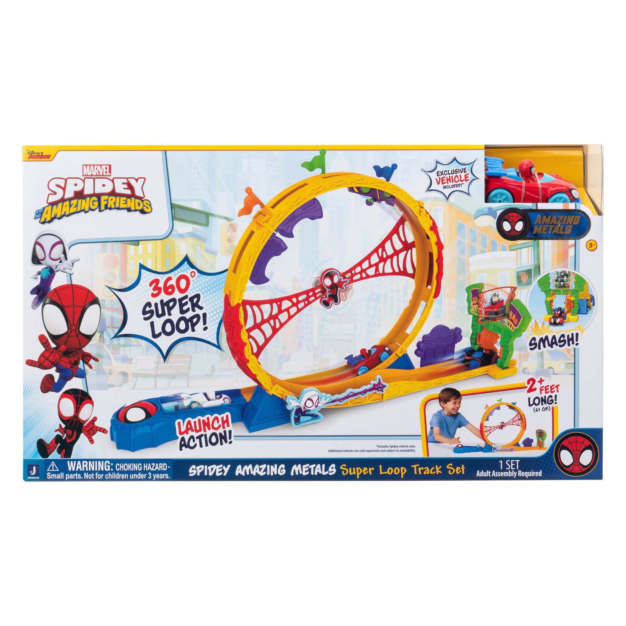 Spidey pista super loop con veicolo esclusivo die cast - SPIDEY