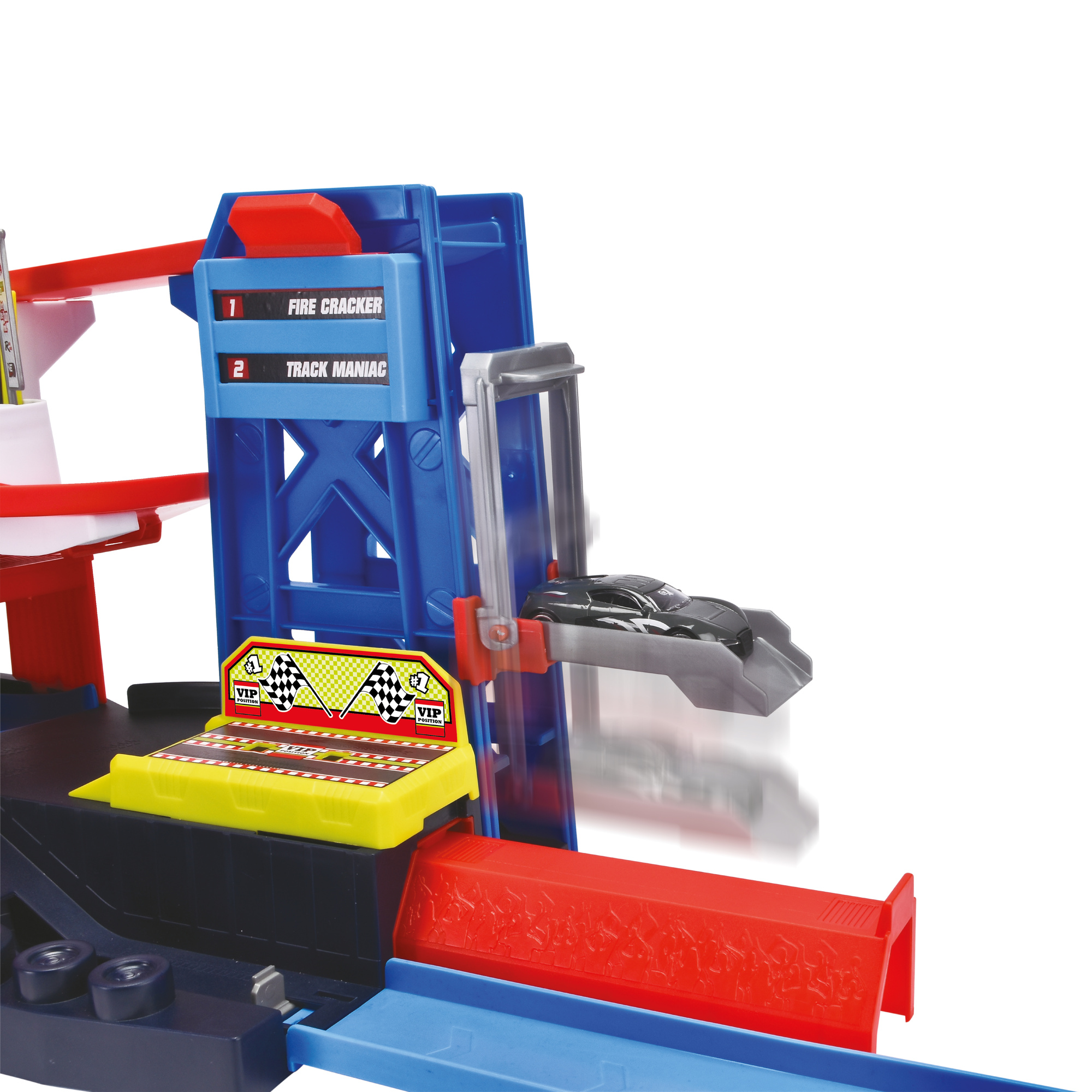 Playset formula 1 con piste e montacarichi - pit stop funzionale per macchinine - motor&co - MOTOR & CO.