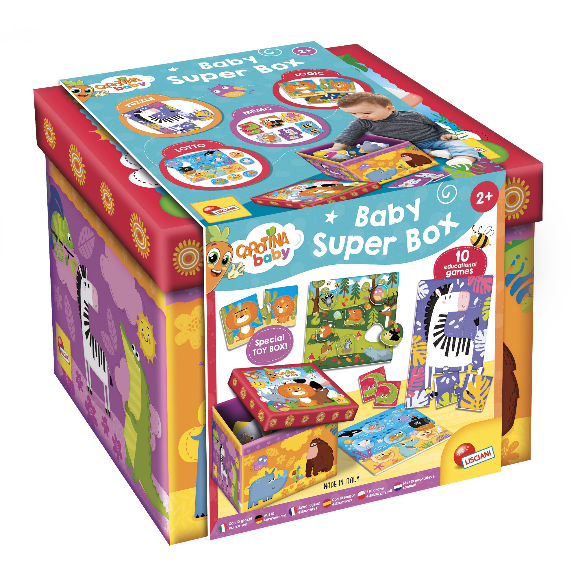 Carotina baby super box: scatola giocattolo gigante con giochi educativi - LISCIANI