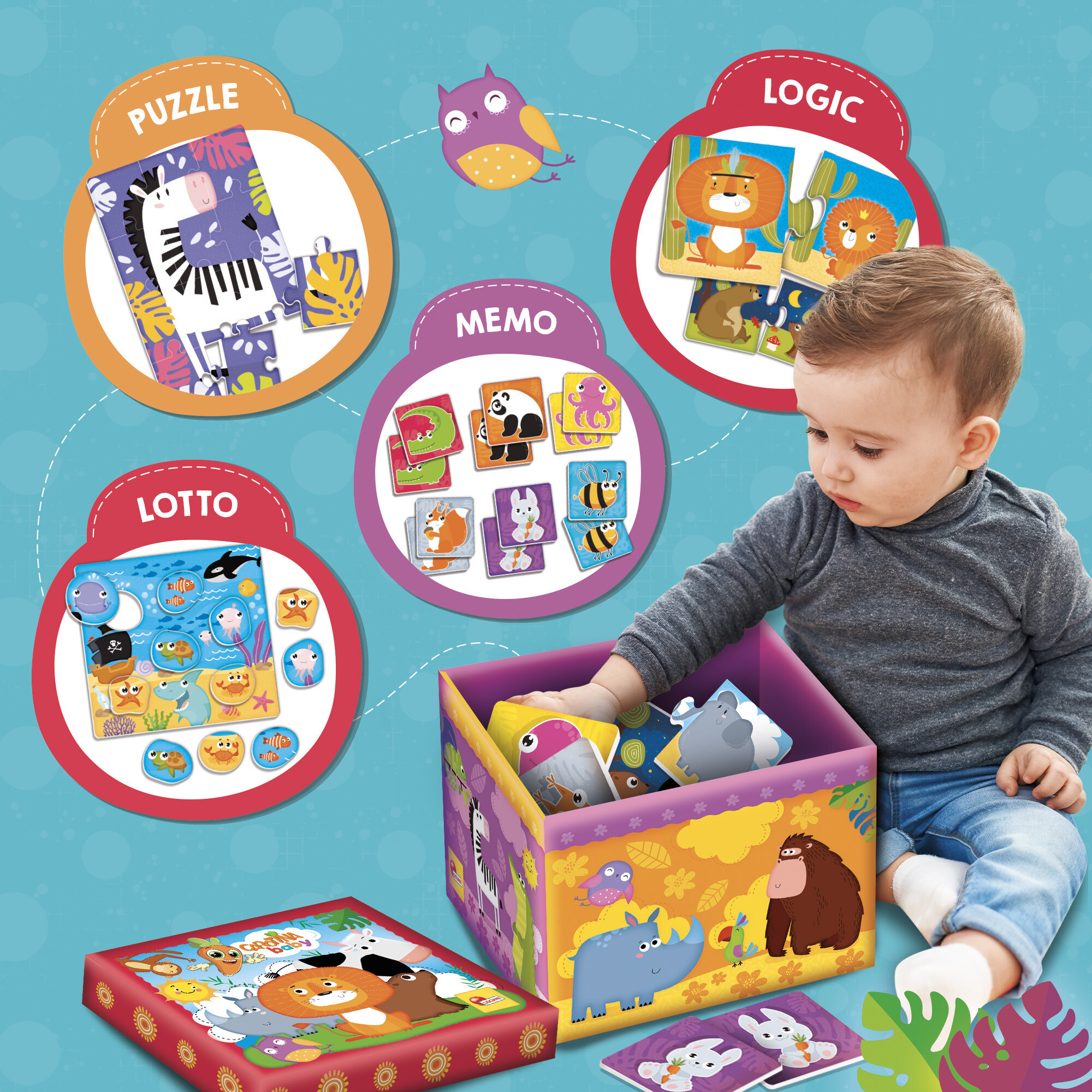 Carotina baby super box: scatola giocattolo gigante con giochi educativi - LISCIANI