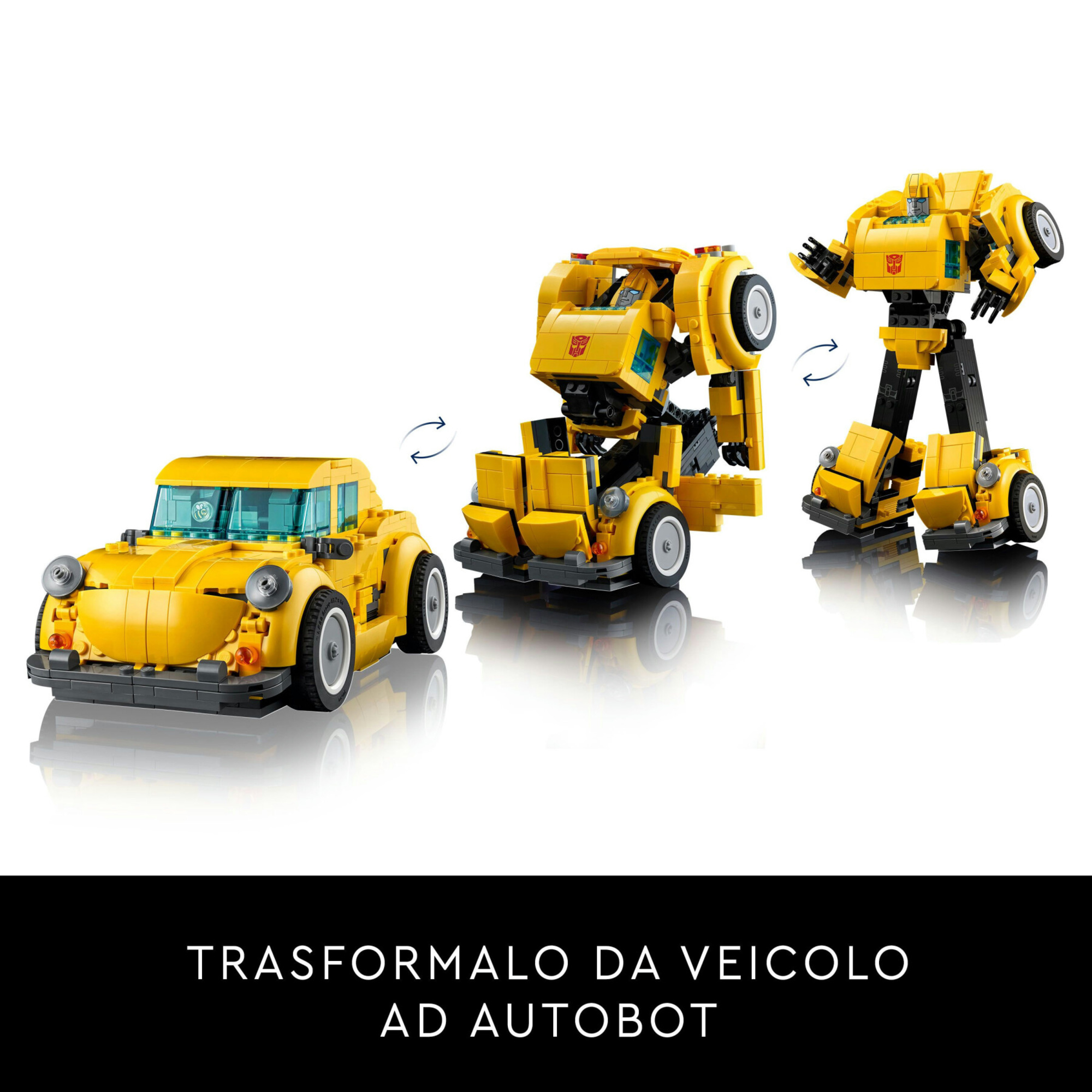 Lego icons 10338 transformers bumblebee action figure da collezione per adulti convertibile in veicolo, regalo per lui o lei - LEGO ICONS