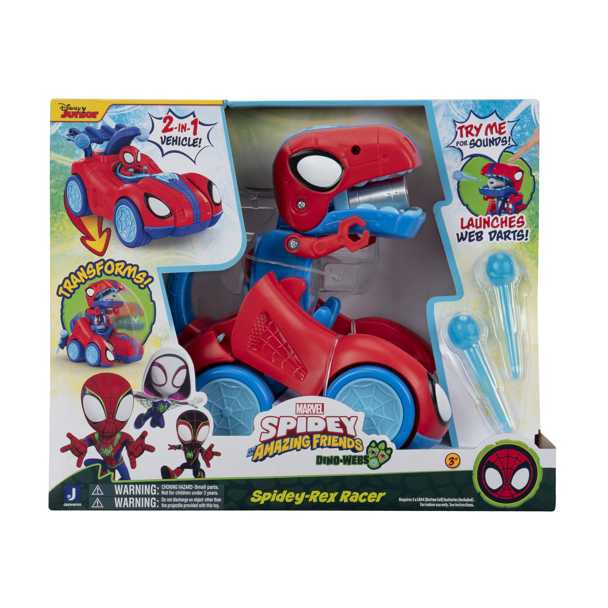 Spidey veicolo da 20 cm trasformabile in t-rex racer - SPIDEY