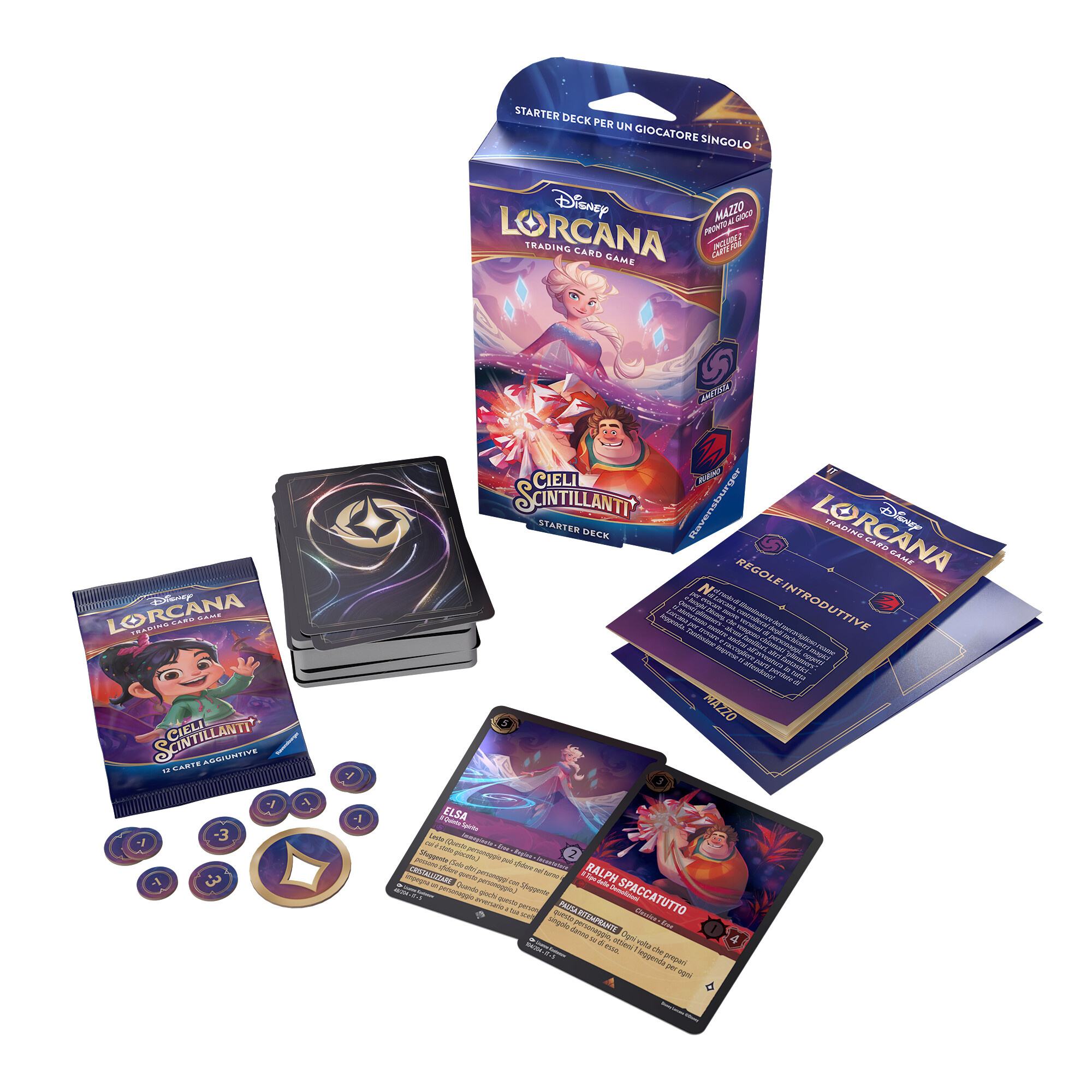 Disney lorcana – cieli scintillanti– starter deck – 8+ anni - Lorcana