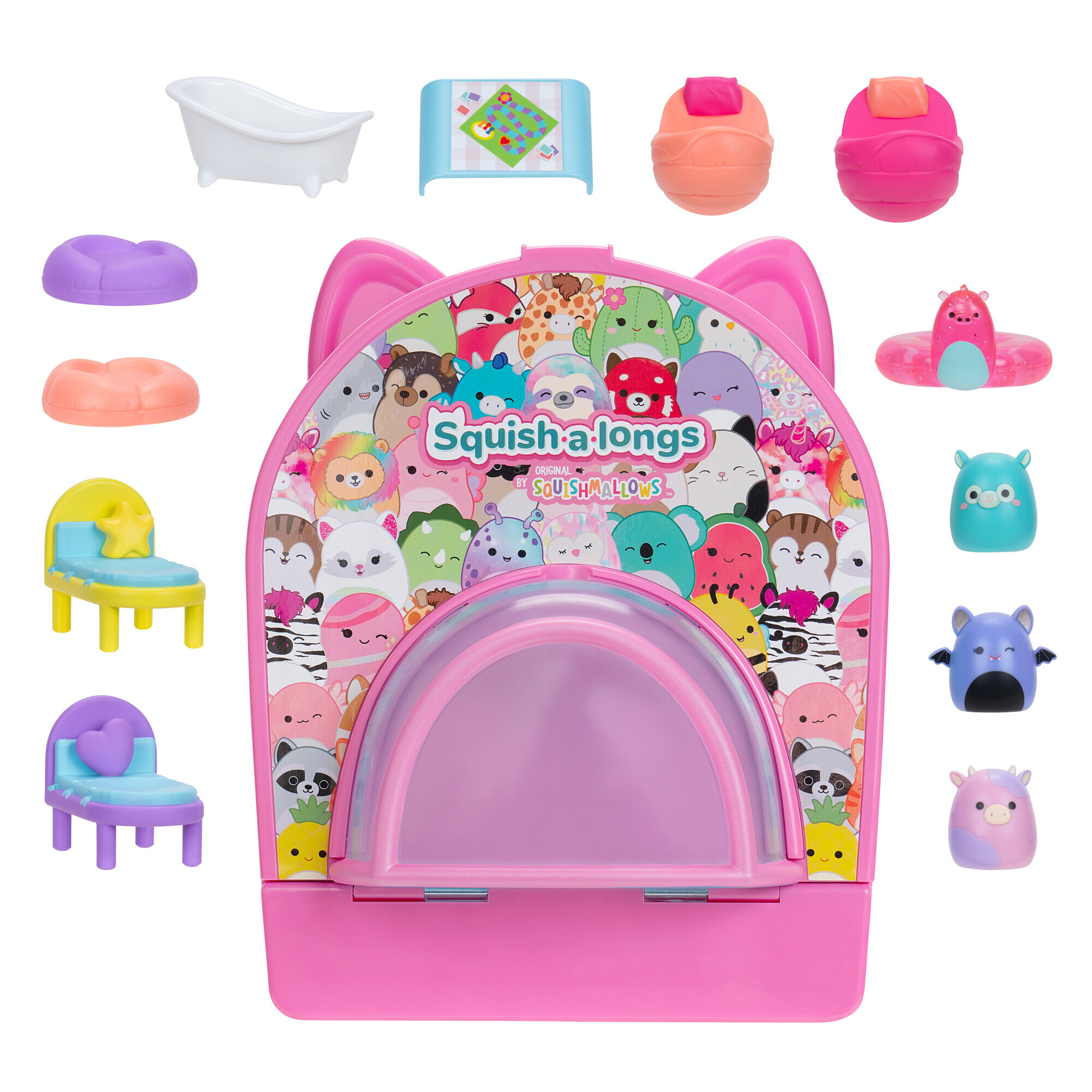 Squish a long playset trasformabile con accessori e 3 personaggi - 