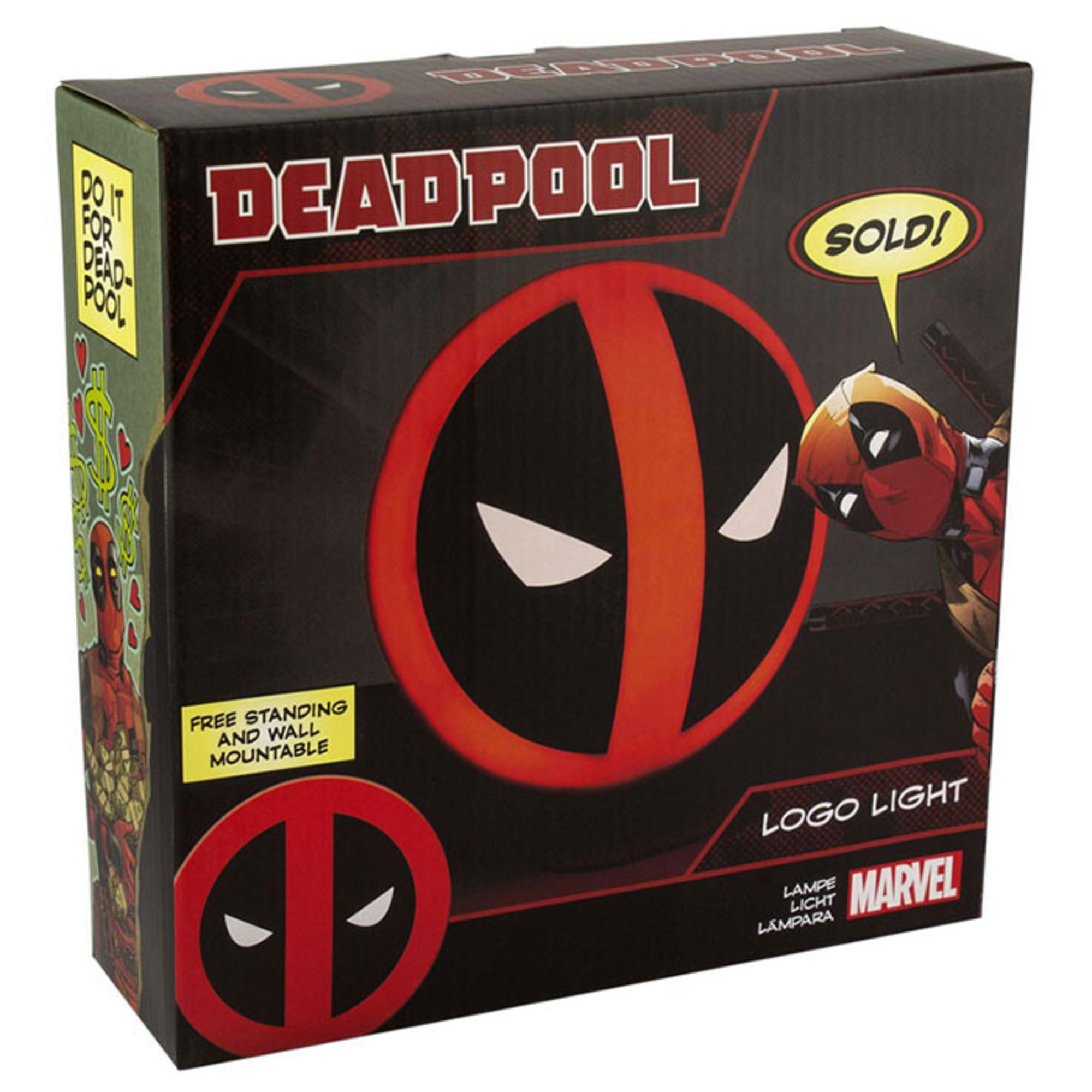 Lampada deadpool marvel - design unico, regalo perfetto & alimentazione usb o batterie - Avengers