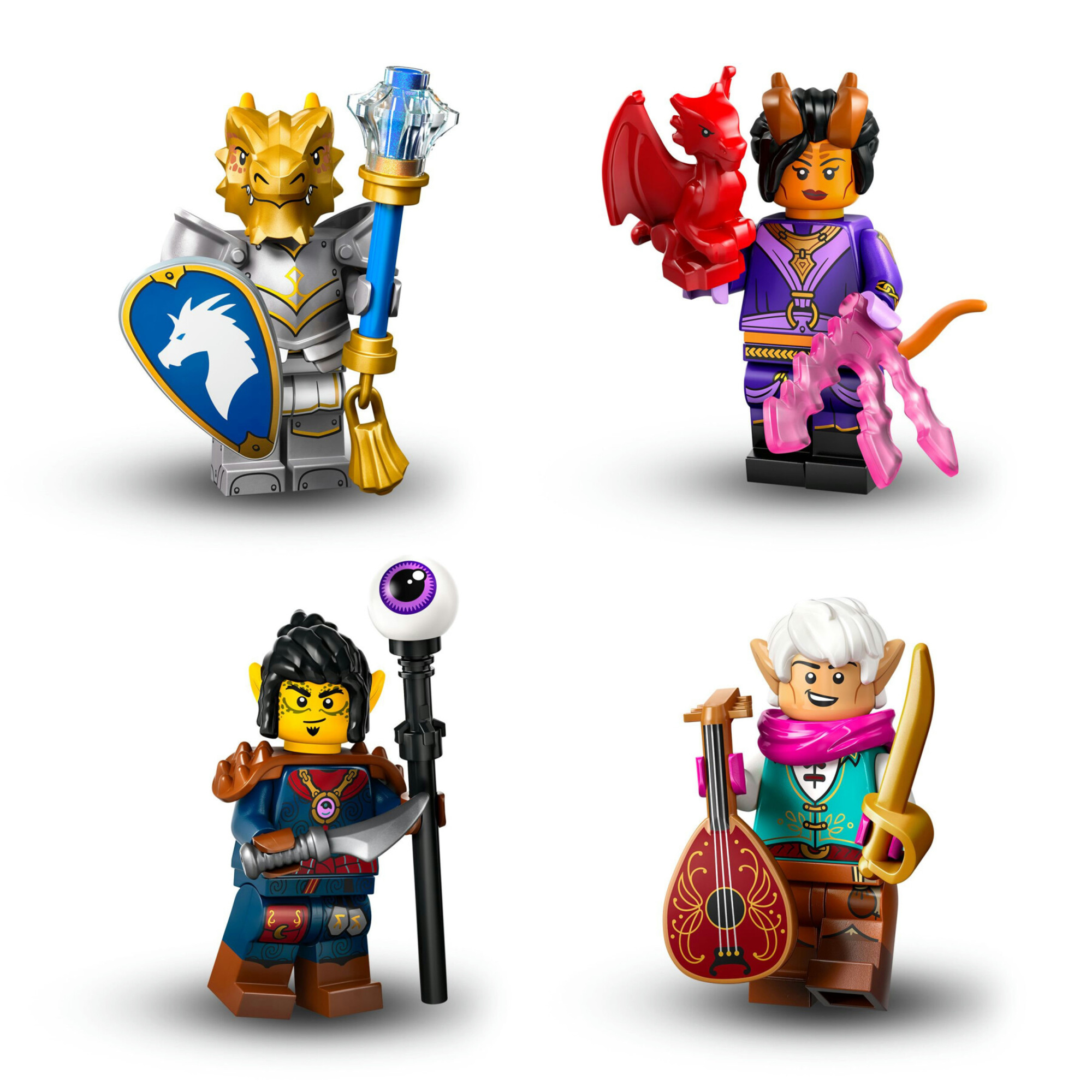 Lego minifigures 71047 dungeons & dragons, scatola con 1 di 12 personaggi casuali, gadget da collezione, giochi per bambini 5+ - Lego