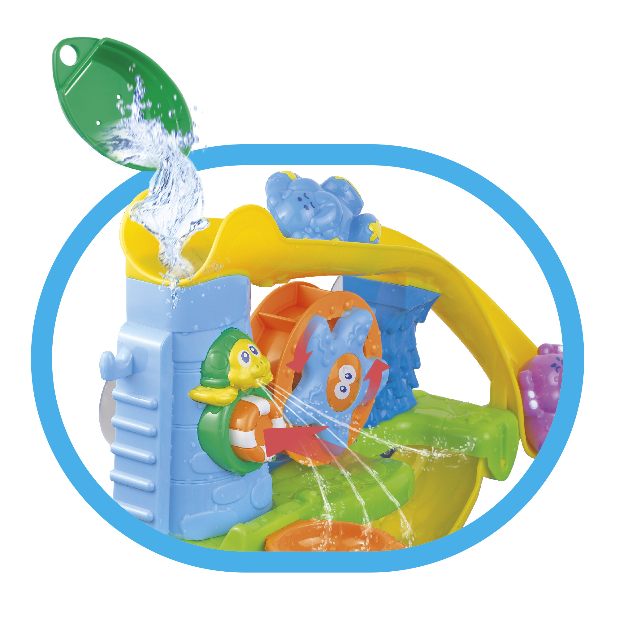 Set da vasca per bambini con squaletto interattivo e gioco con scivoli - divertimento in acqua con pesciolini inclusi - SUPERSTAR