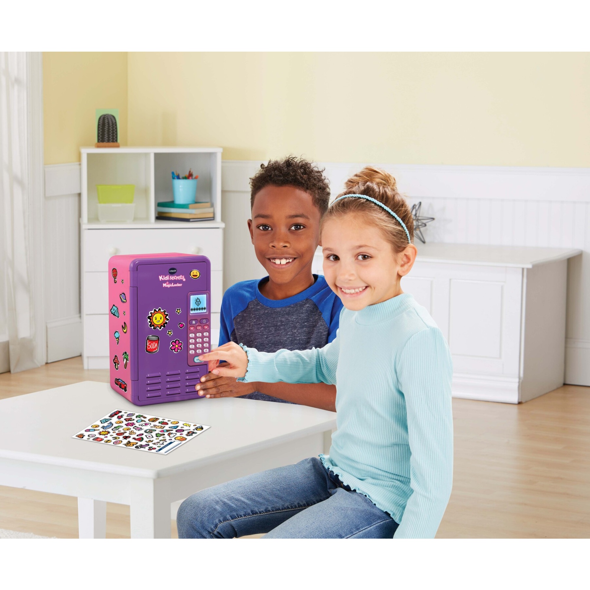 Vtech - kidisecrets magic locker rosa, una cassaforte sicura e personalizzabile per custodire i tuoi segreti! - VTECH