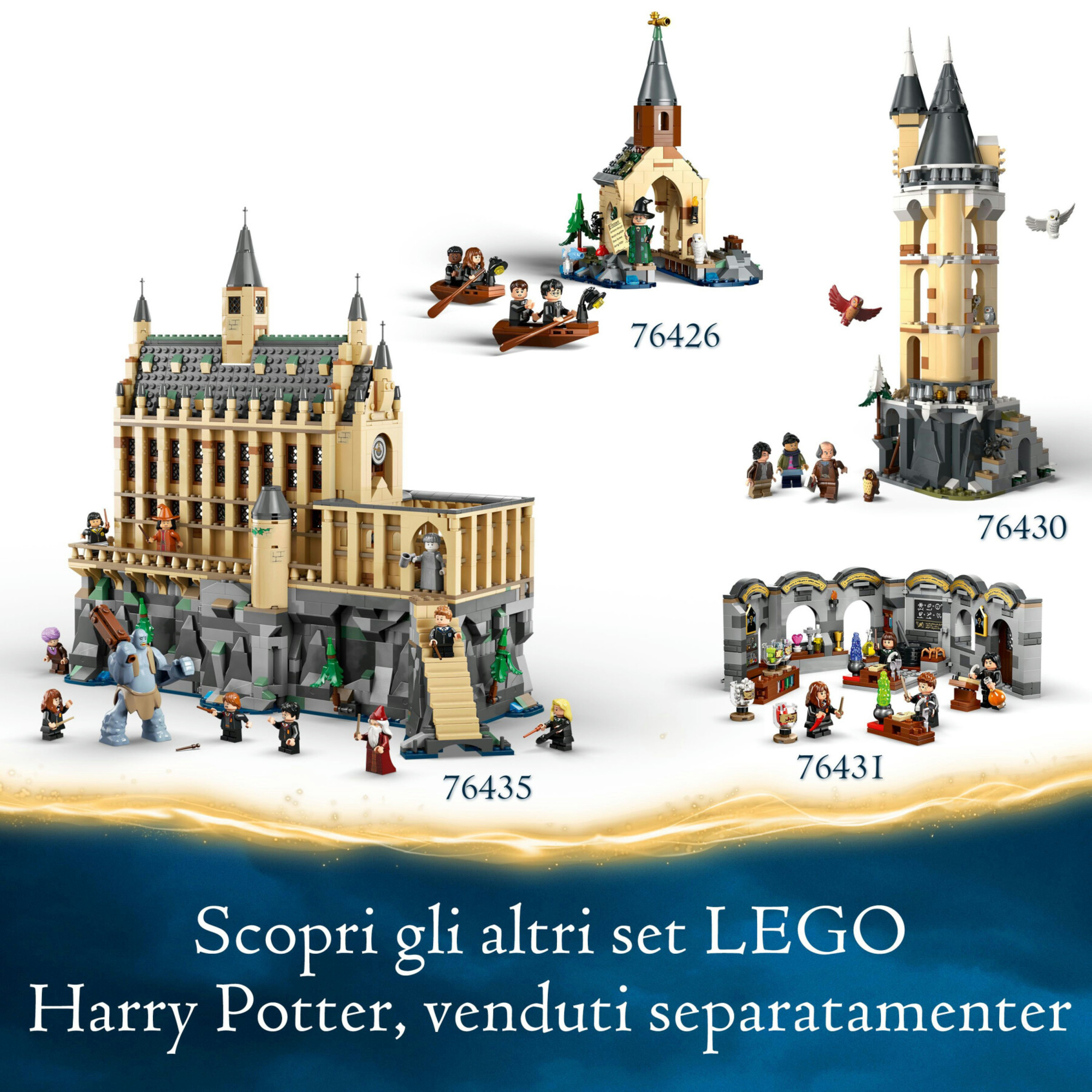 Lego harry potter 76438 calendario dell'avvento 2024, giocattolo di natale con 7 minifigure e 16 mini costruzioni per bambini 7+ - LEGO® Harry Potter™