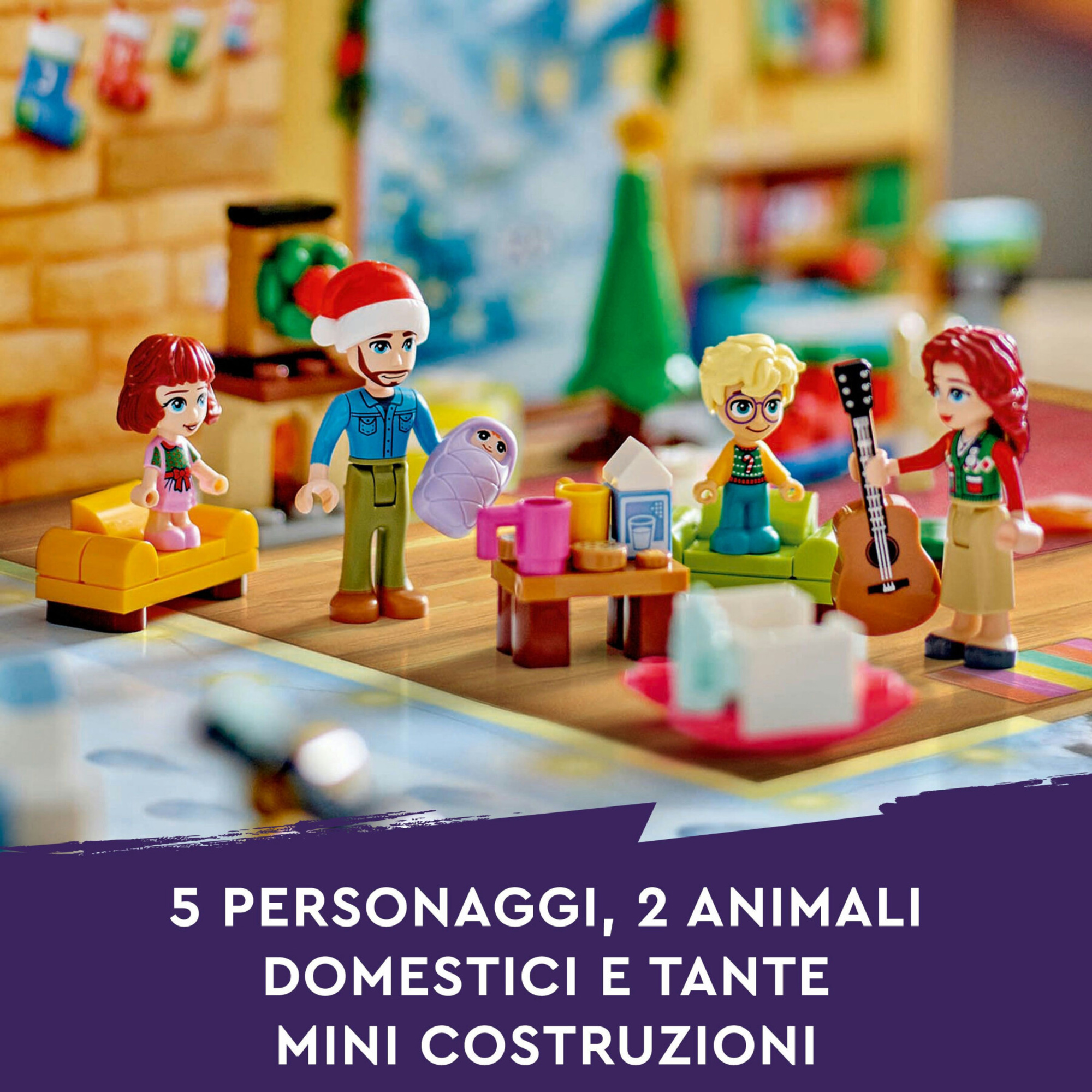 Lego friends 42637 calendario dell'avvento 2024, giocattolo di natale con 5 mini bamboline e 3 animali, giochi per bambini 6+ - LEGO FRIENDS