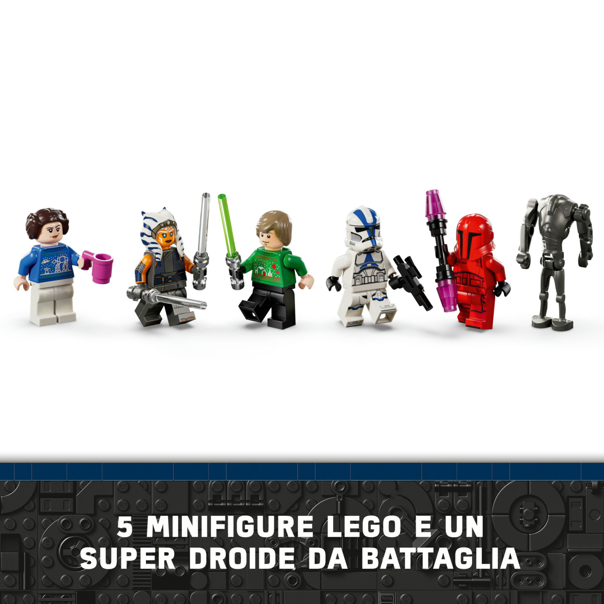 Lego star wars 75395 calendario dell'avvento 2024, giocattolo di natale con 18 modellini e 6 personaggi, giochi per bambini 6+ - LEGO® Star Wars™