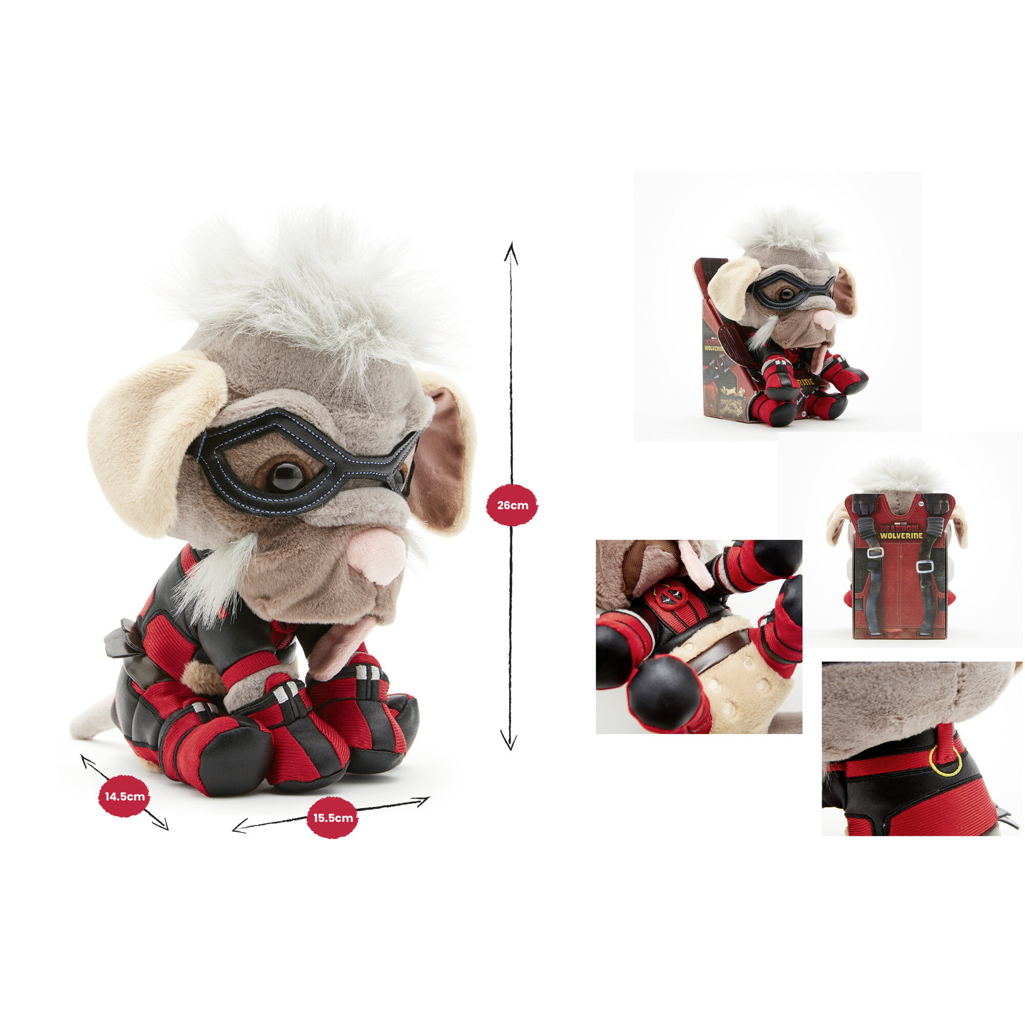 Peluche dogpool - edizione speciale "deadpool & wolverine" universo marvel - 25cm - MARVEL