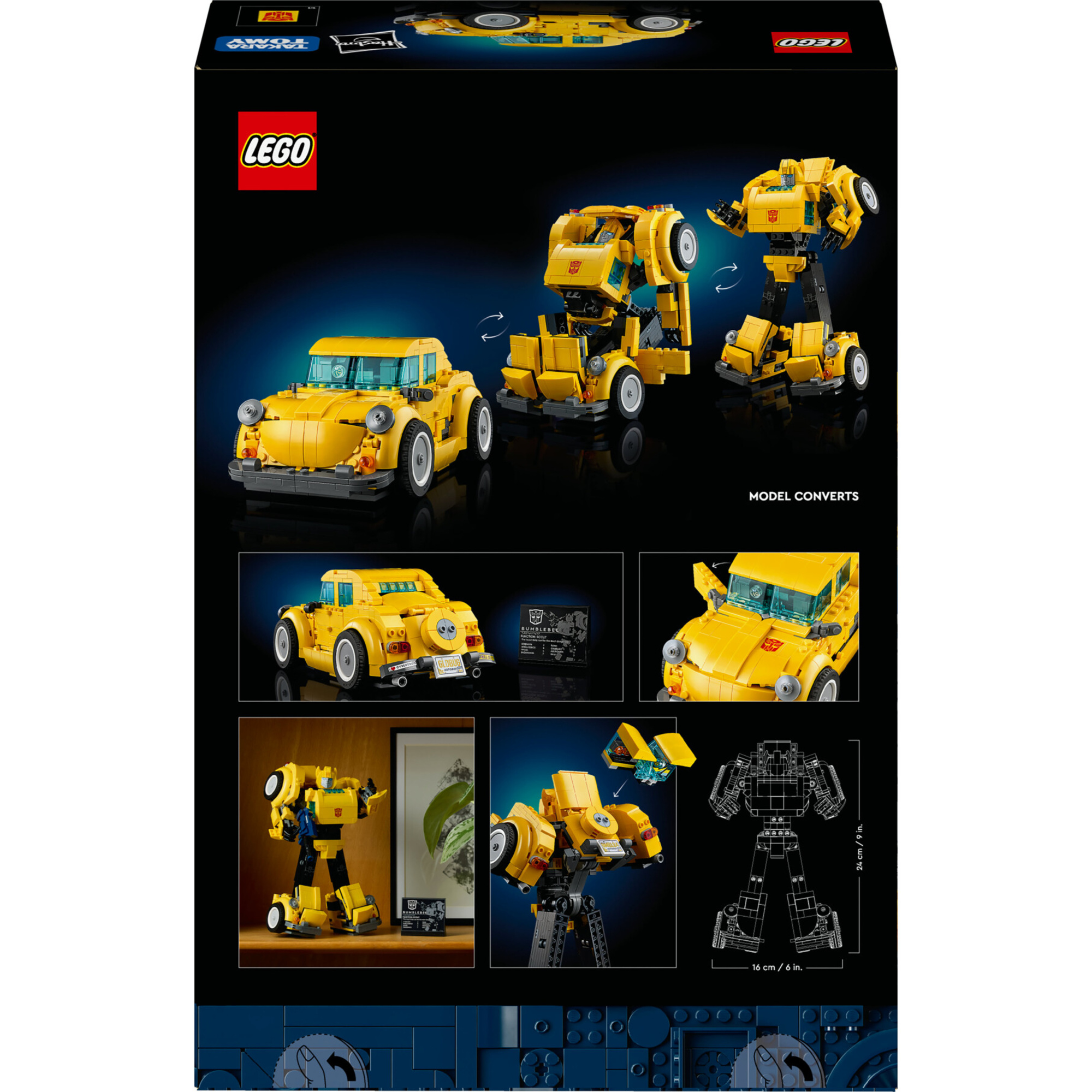 Lego icons 10338 transformers bumblebee action figure da collezione per adulti convertibile in veicolo, regalo per lui o lei - LEGO ICONS