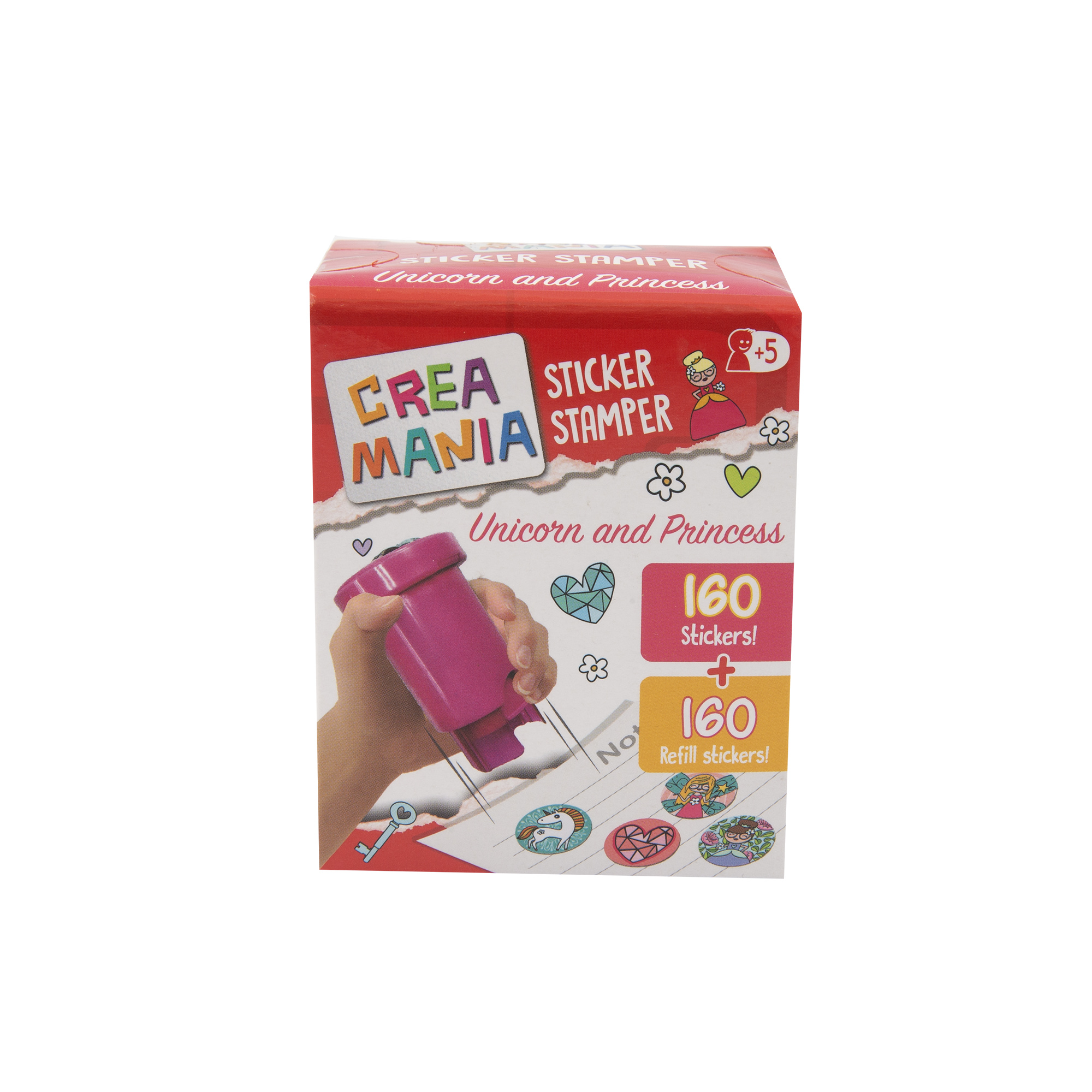 Sticker stamper - timbri assortiti colorati per decorare con 320 stickers in 4 temi divertenti - 