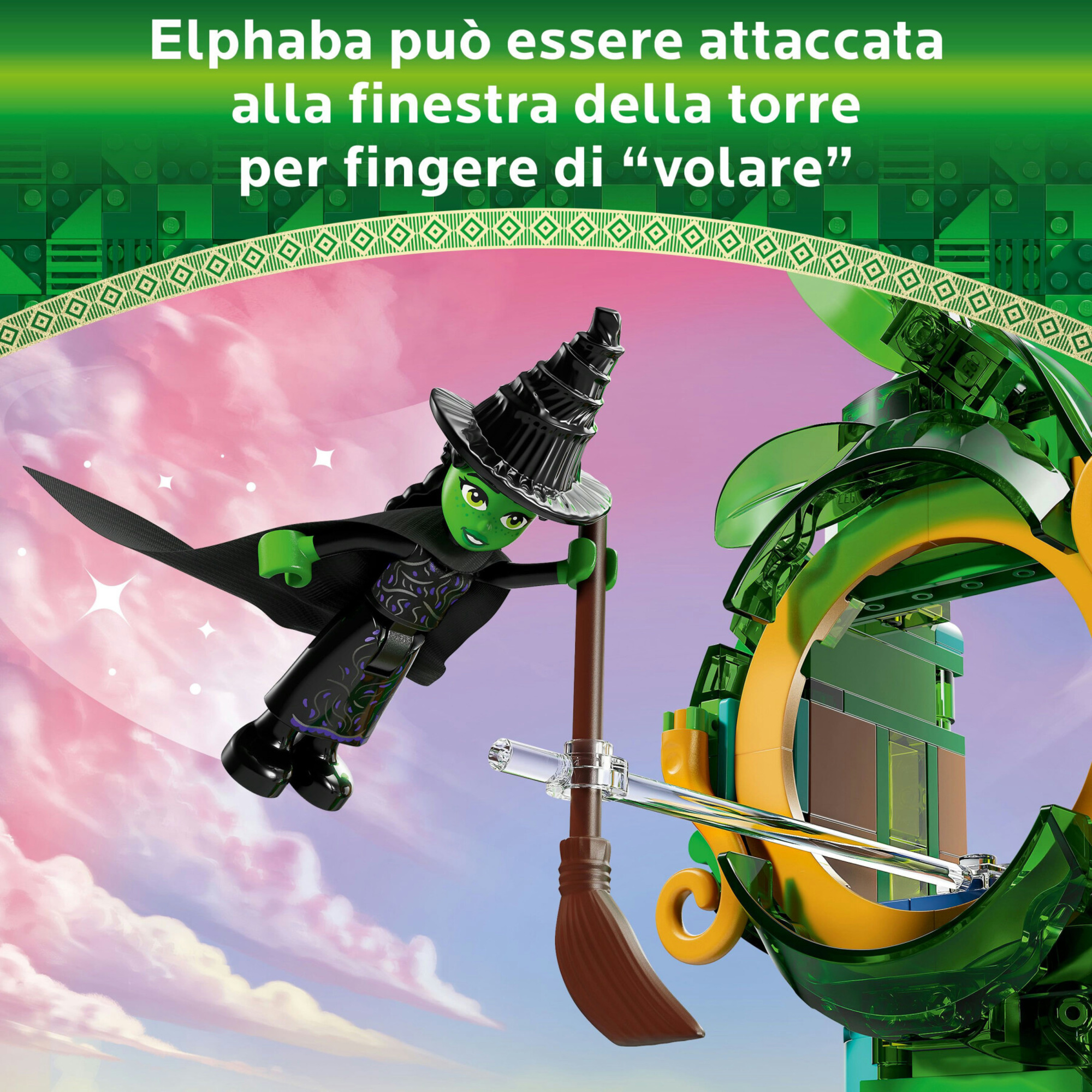 Lego wicked 75684 benvenuti nella città di smeraldo, gioco da collezione per bambini 9+ con torre giocattolo e 5 personaggi - Lego