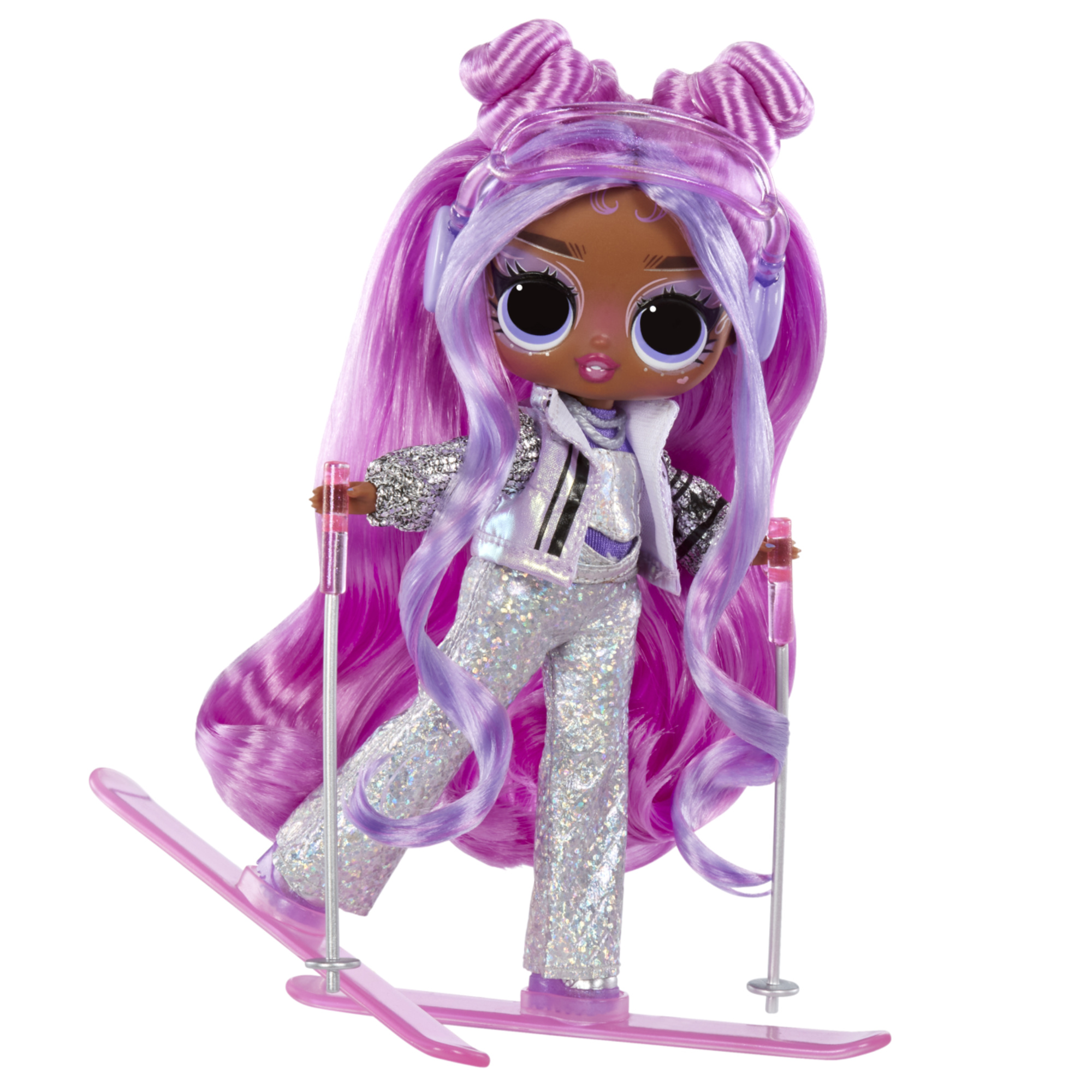 L.o.l. surprise tweens winter snow - violet snow – fashion doll con unboxing a tema inverno, tanti accessori glamour – sci e bastoni cambiano colore - LOL