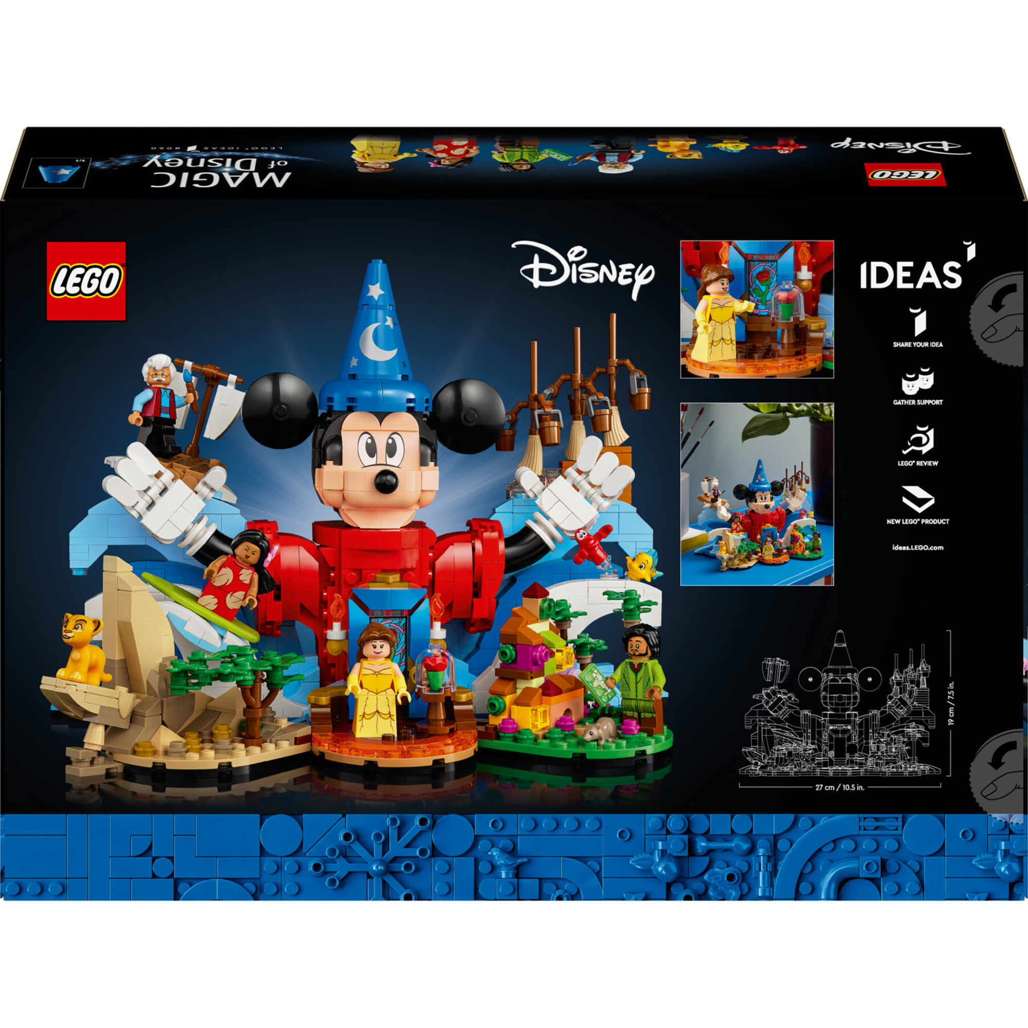 Lego ideas 21352 magia disney, set da collezione per adulti da costruire con personaggi dei film, idea regalo per uomo o donna - LEGO IDEAS, Disney