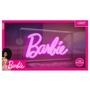 Lampada neon barbie logo con cavo usb – paladone - illuminazione colorata - Barbie