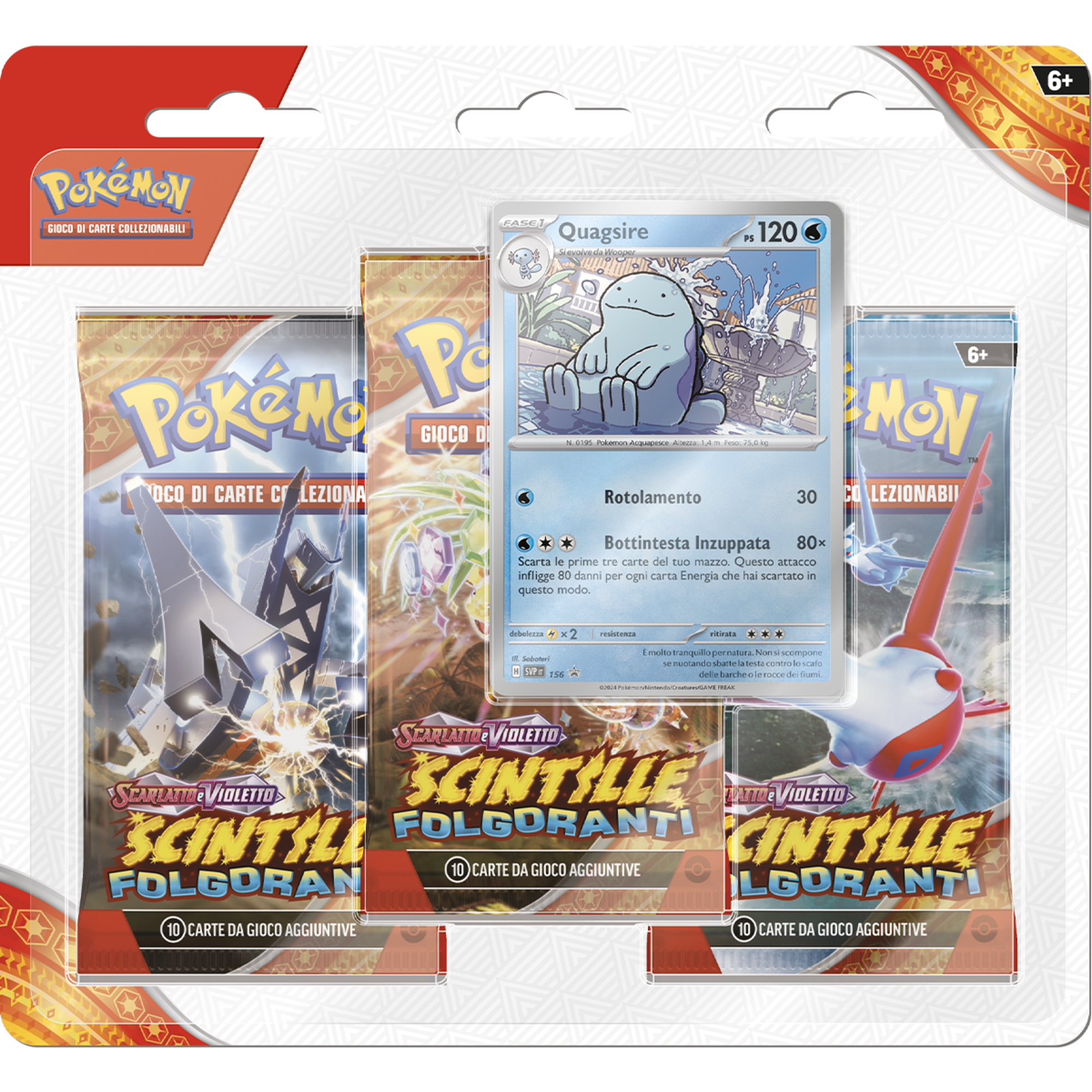 Pokemon scarlatto e violetto scintille folgoranti 3 pack blister assortito - POKEMON