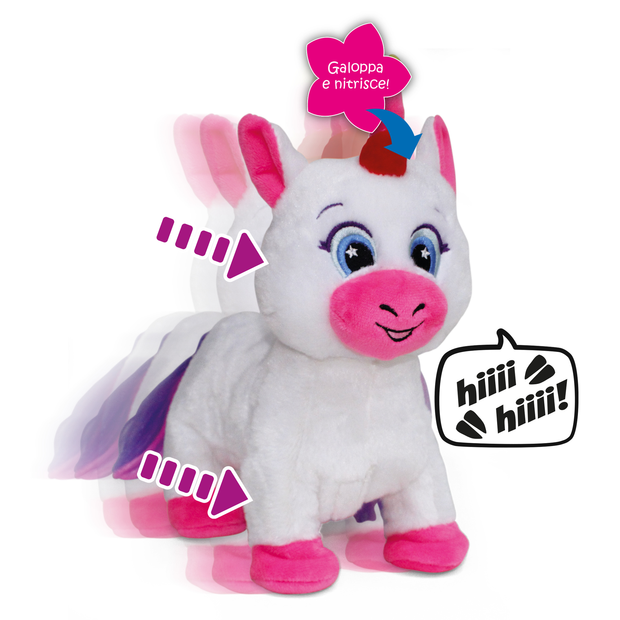 Arya unicorno interattivo che cammina e nitrisce - 27 cm - ami plush - AMI PLUSH