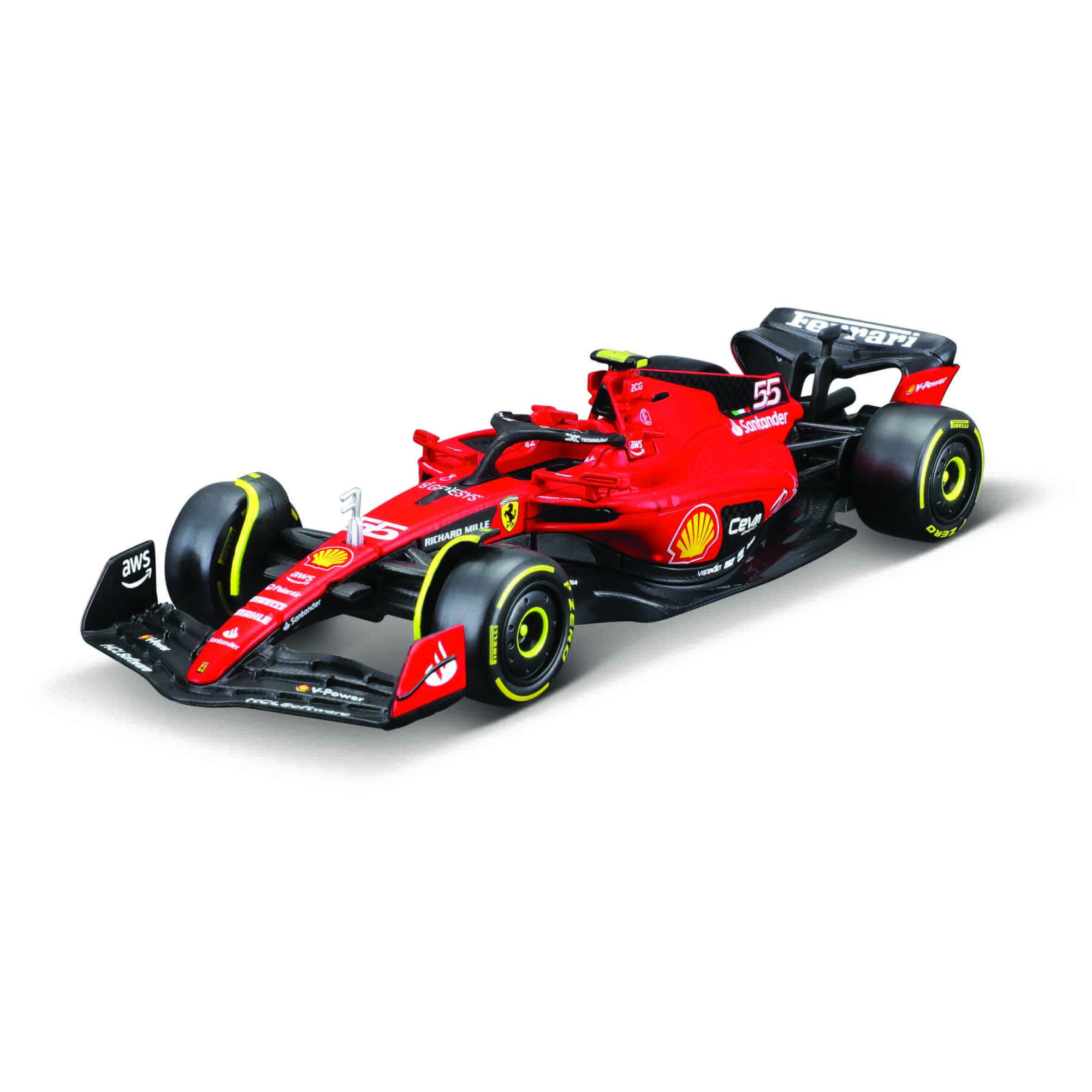 Modellino auto ferrari f1 sf-23 sainz #55 1:43 con licenza ufficiale – bburago - BBURAGO