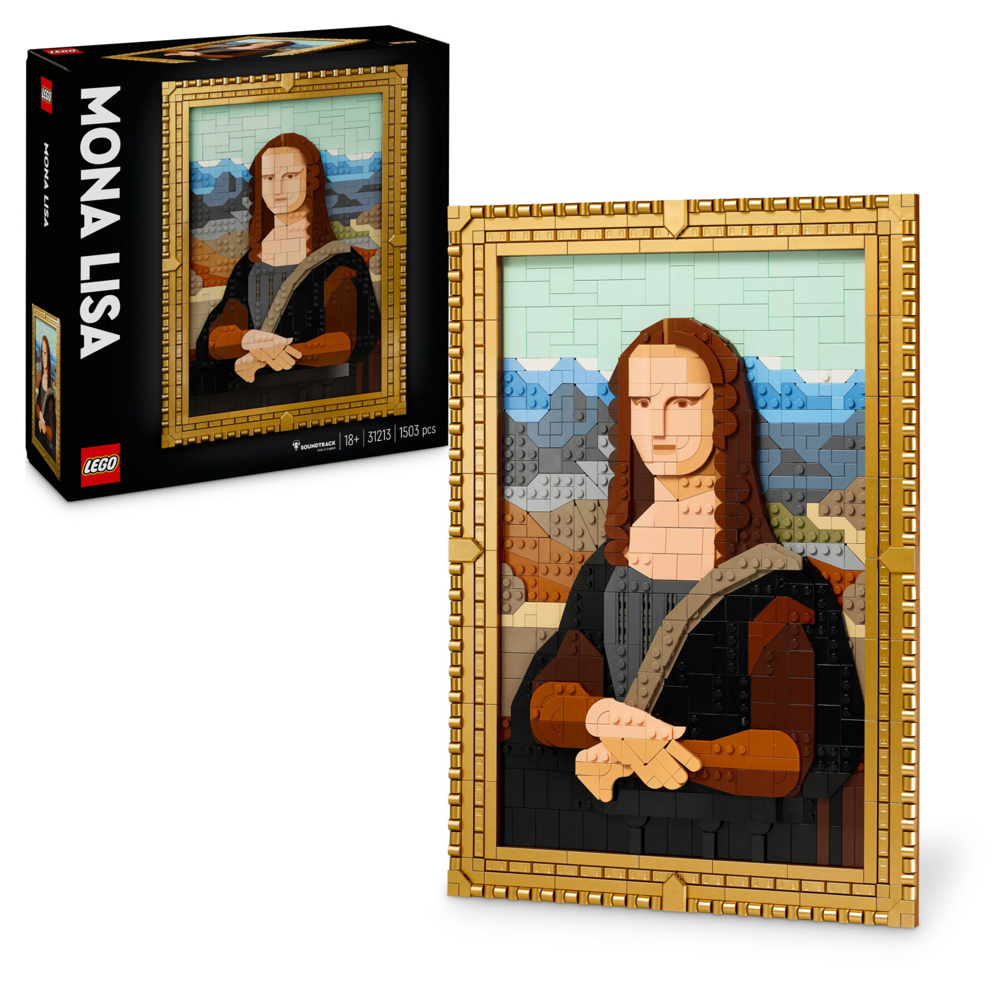 Lego art 31213 gioconda, riproduzione opera d'arte di leonardo da vinci in mattoncini, idea regalo per adulti, lui o lei - LEGO Art