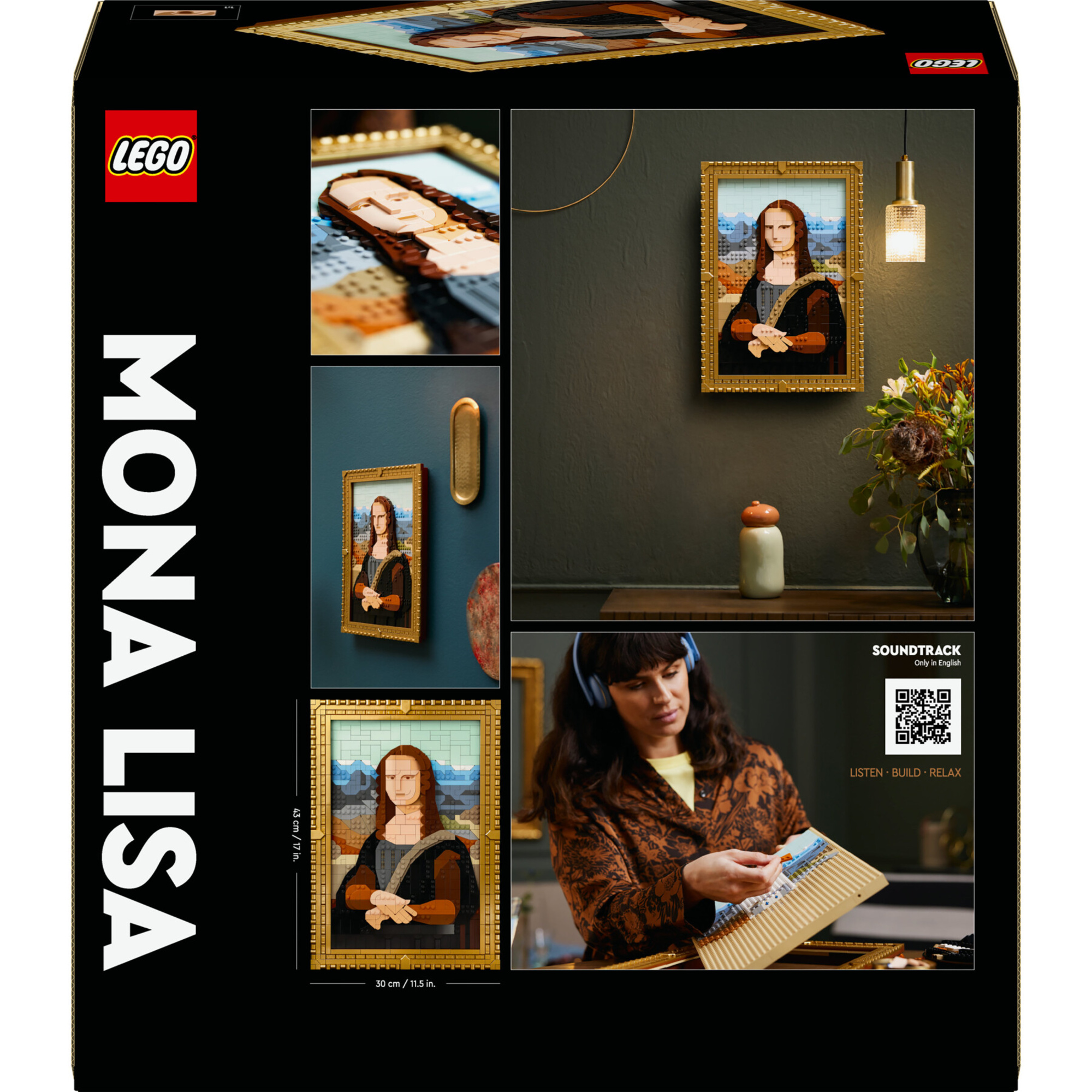 Lego art 31213 gioconda, riproduzione opera d'arte di leonardo da vinci in mattoncini, idea regalo per adulti, lui o lei - LEGO Art