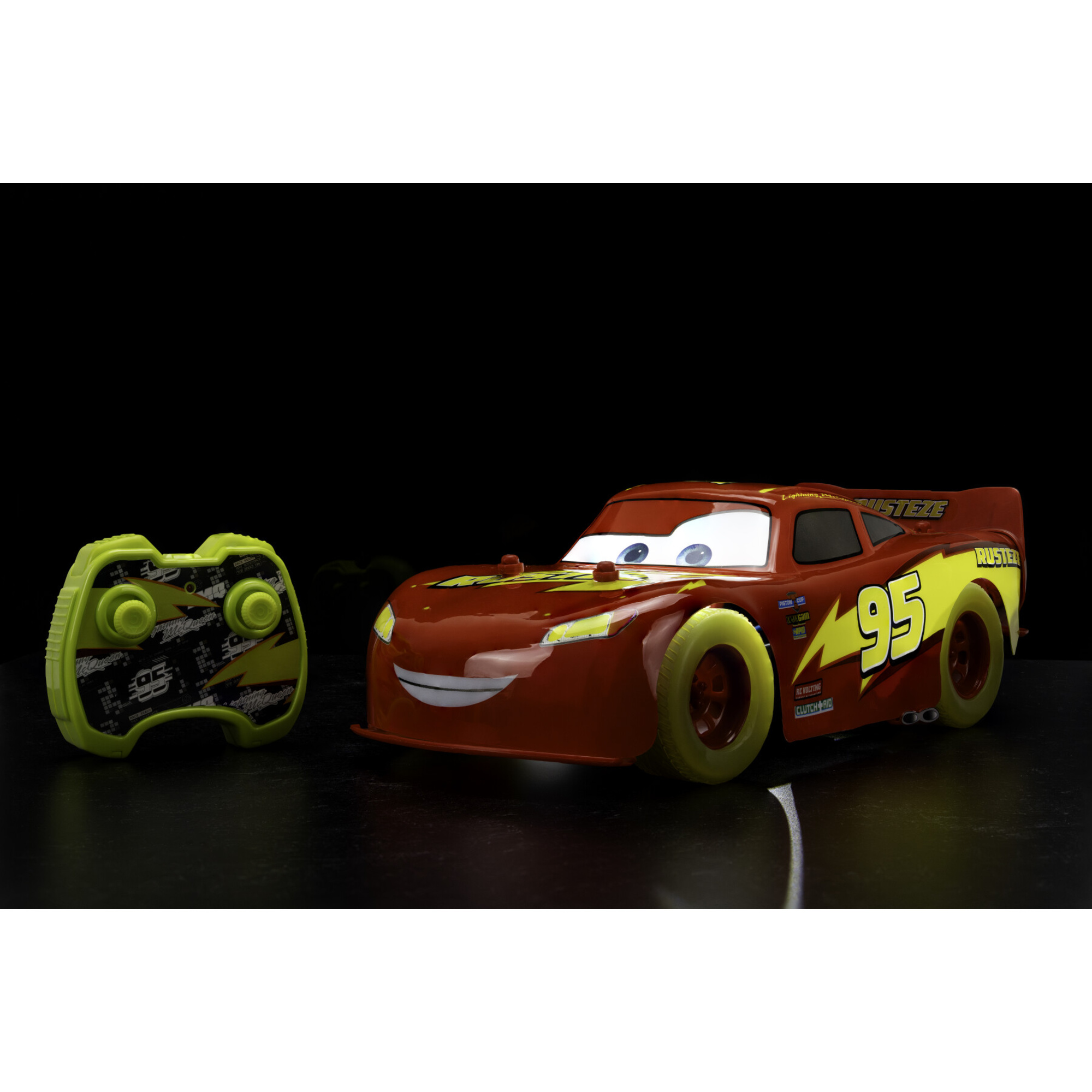 Macchinina  radiocomando lightning saetta  mcqueen glow racers 1:14 - funzioni turbo e usb - Cars