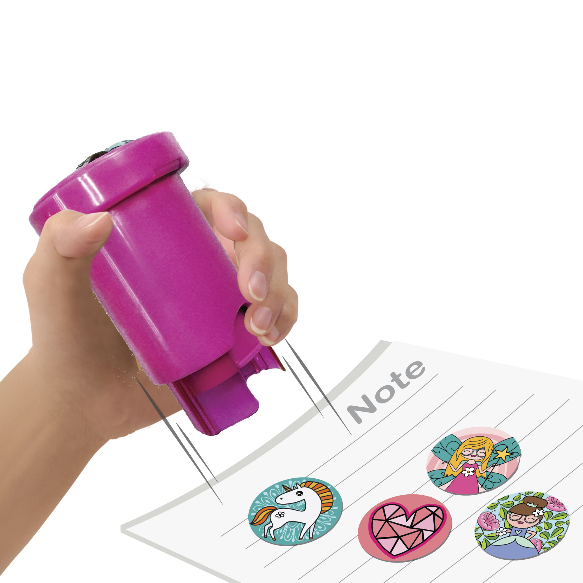 Sticker stamper - timbri assortiti colorati per decorare con 320 stickers in 4 temi divertenti - 