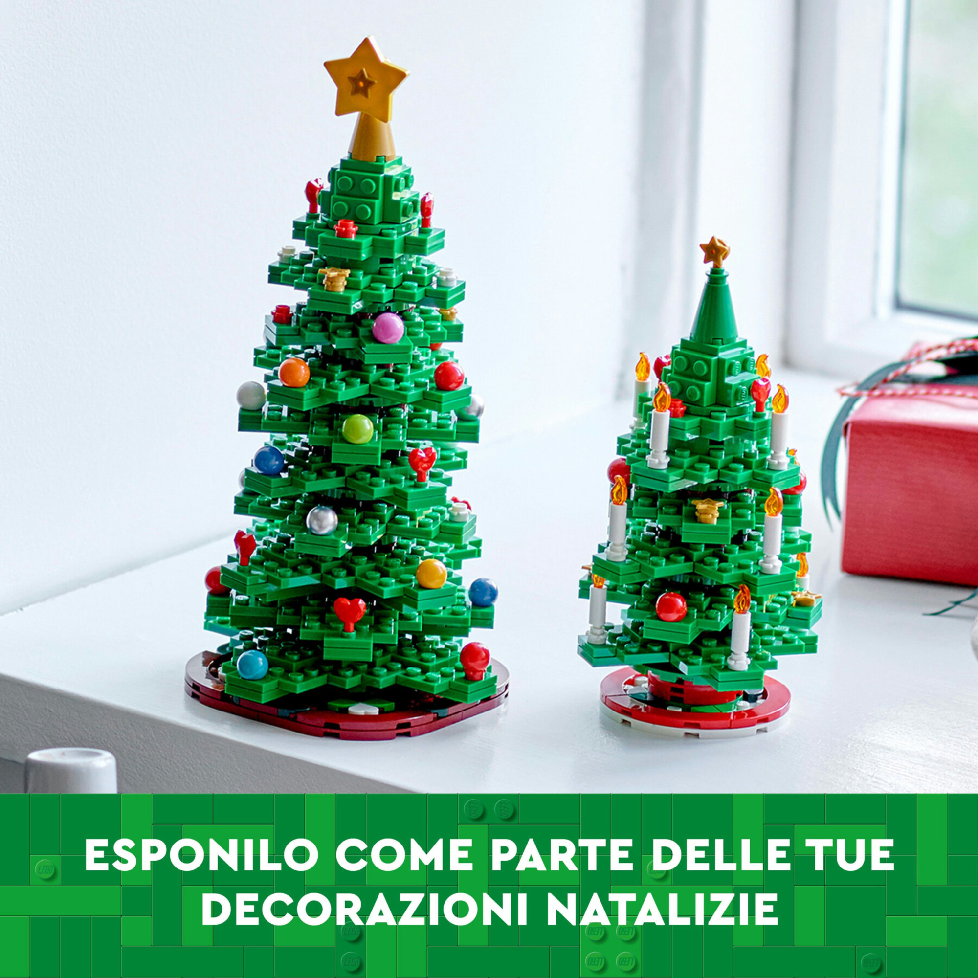 Lego 40573 albero di natale, giocattolo creativo 2 in 1 da costruire, gioco per bambini 12+, decorazione natalizie per la casa - Lego