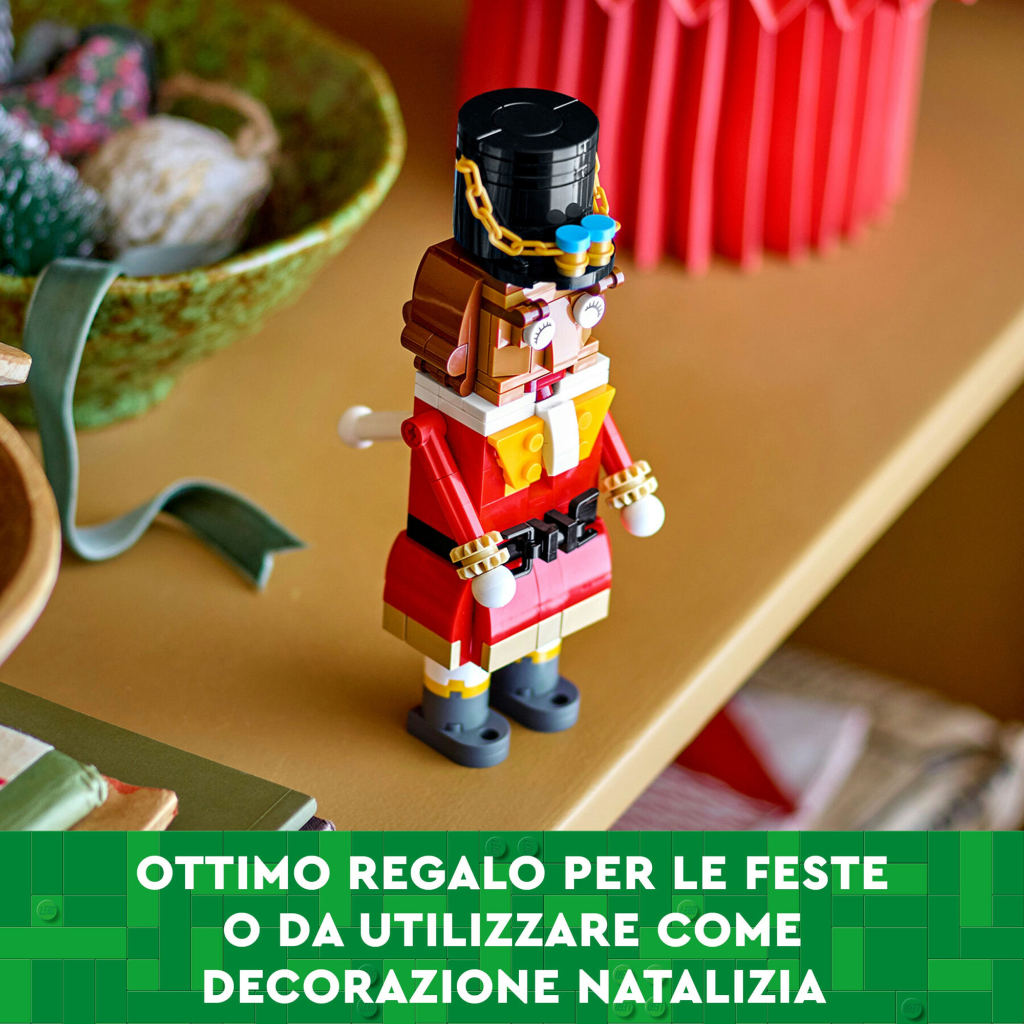 Lego 40640 schiaccianoci giocattolo con parti mobili, decorazione natalizia, giochi bambini 8+, regalo di natale per adulti - Lego