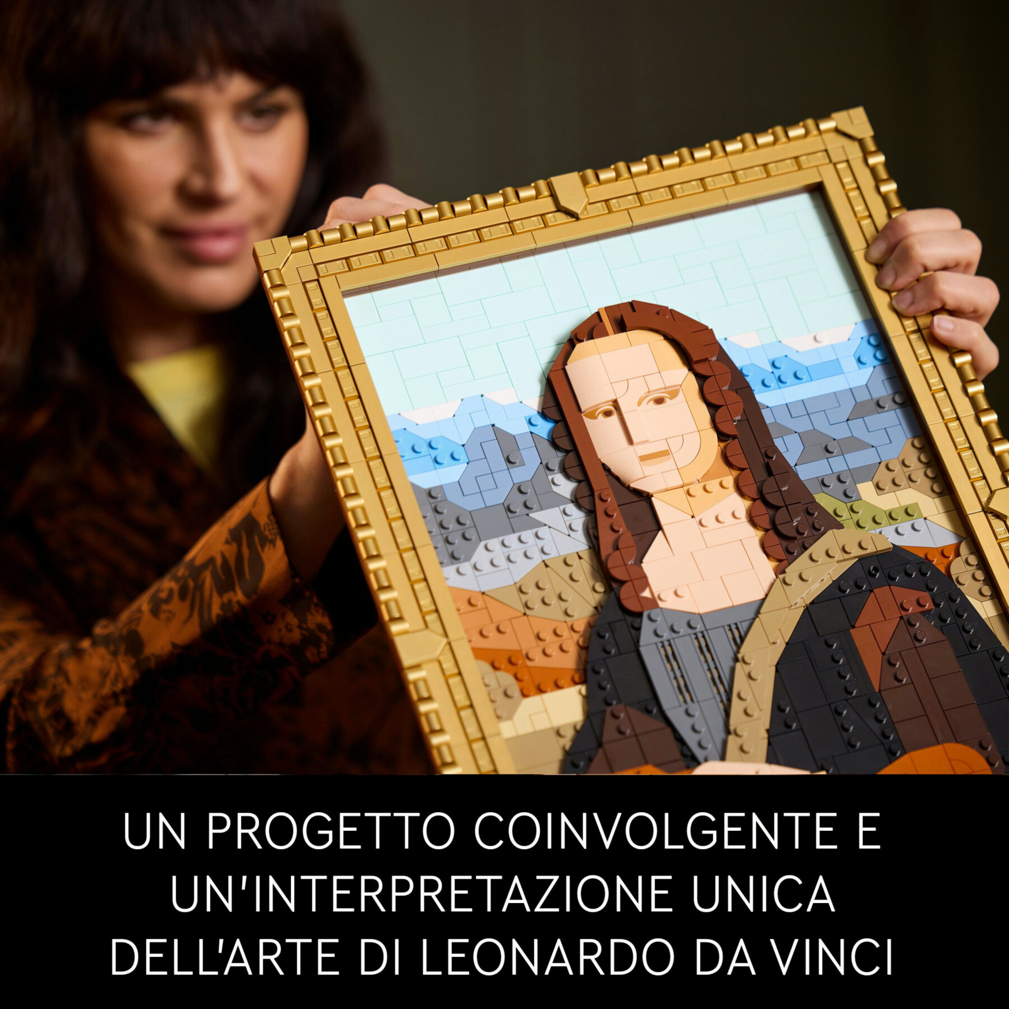 Lego art 31213 gioconda, riproduzione opera d'arte di leonardo da vinci in mattoncini, idea regalo per adulti, lui o lei - LEGO Art