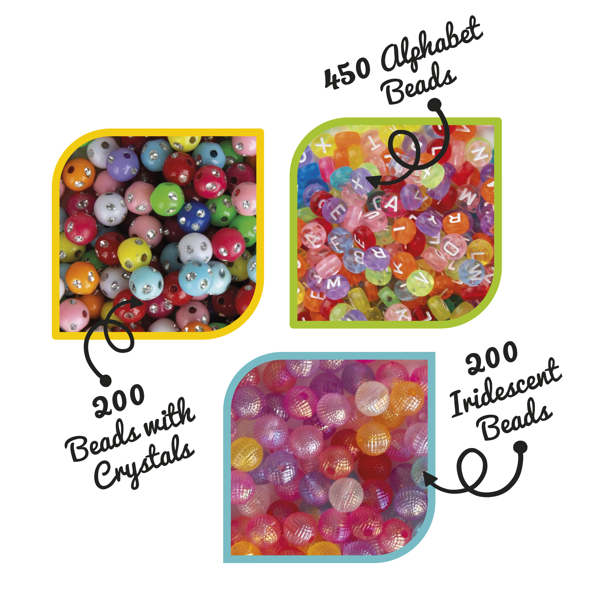 Beads collection - collezione di perline per creare gioielli personalizzati - 3 stili unici - crea mania - 