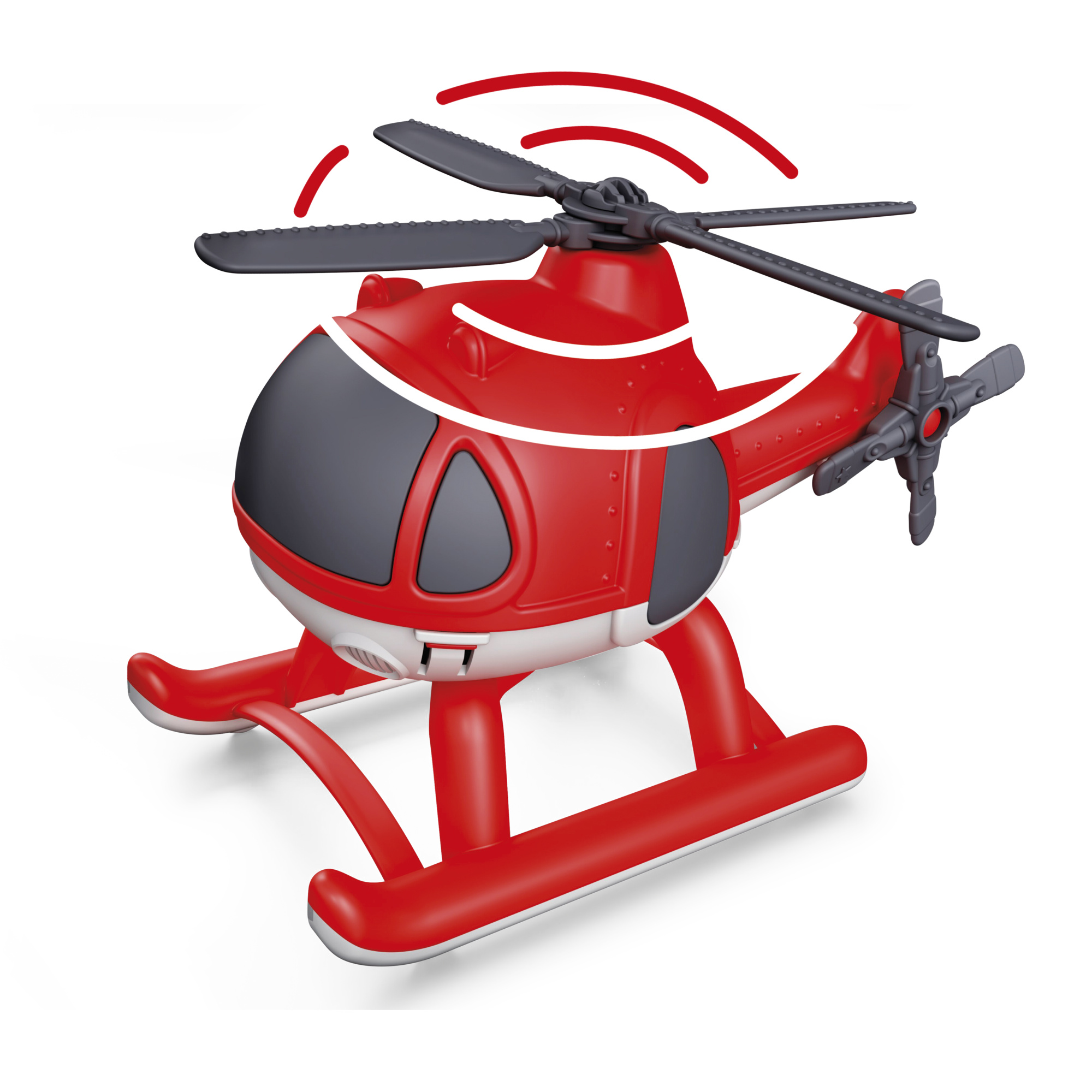 Plan&go helicopter - elicottero giocattolo assortito con ruote ed elica rotante in rosso e bianco - BABY SMILE