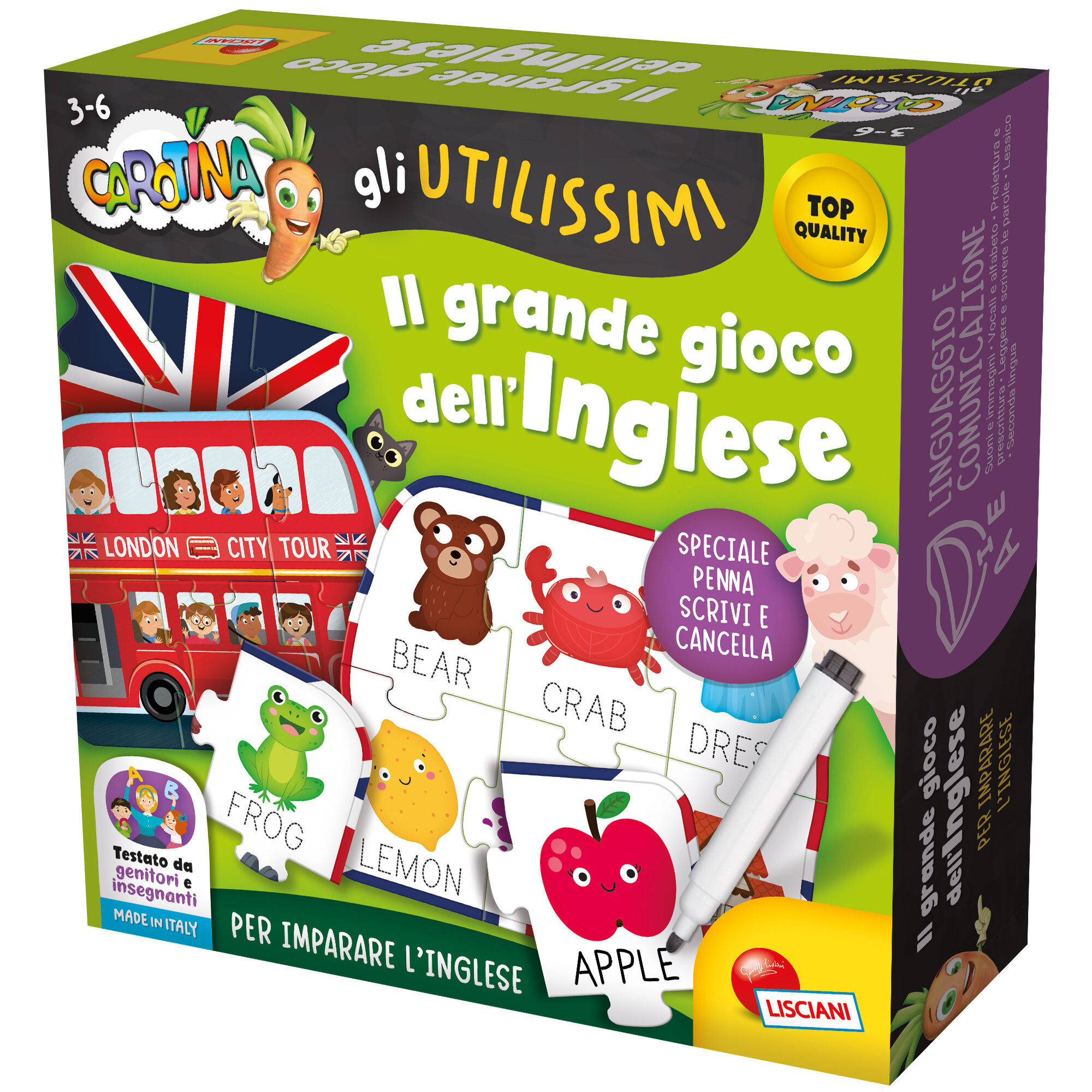 Carotina gli utilissimi il grande gioco dell'inglese - LISCIANI