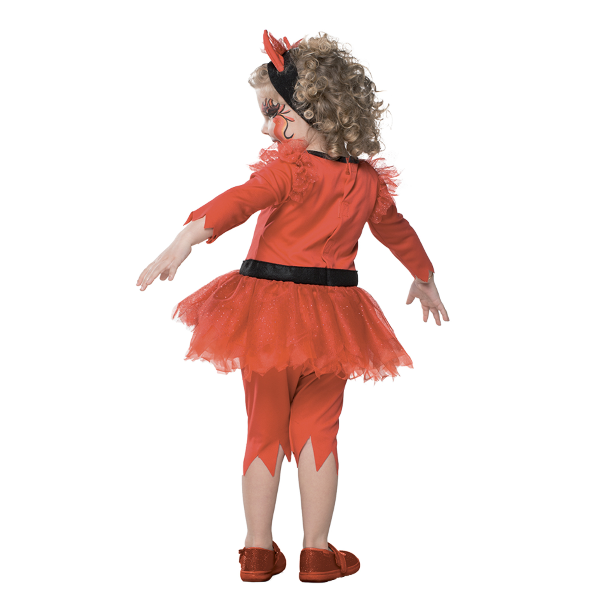 Costume diavoletta baby per halloween - abito in tulle con corna, disponibile in diverse taglie - 