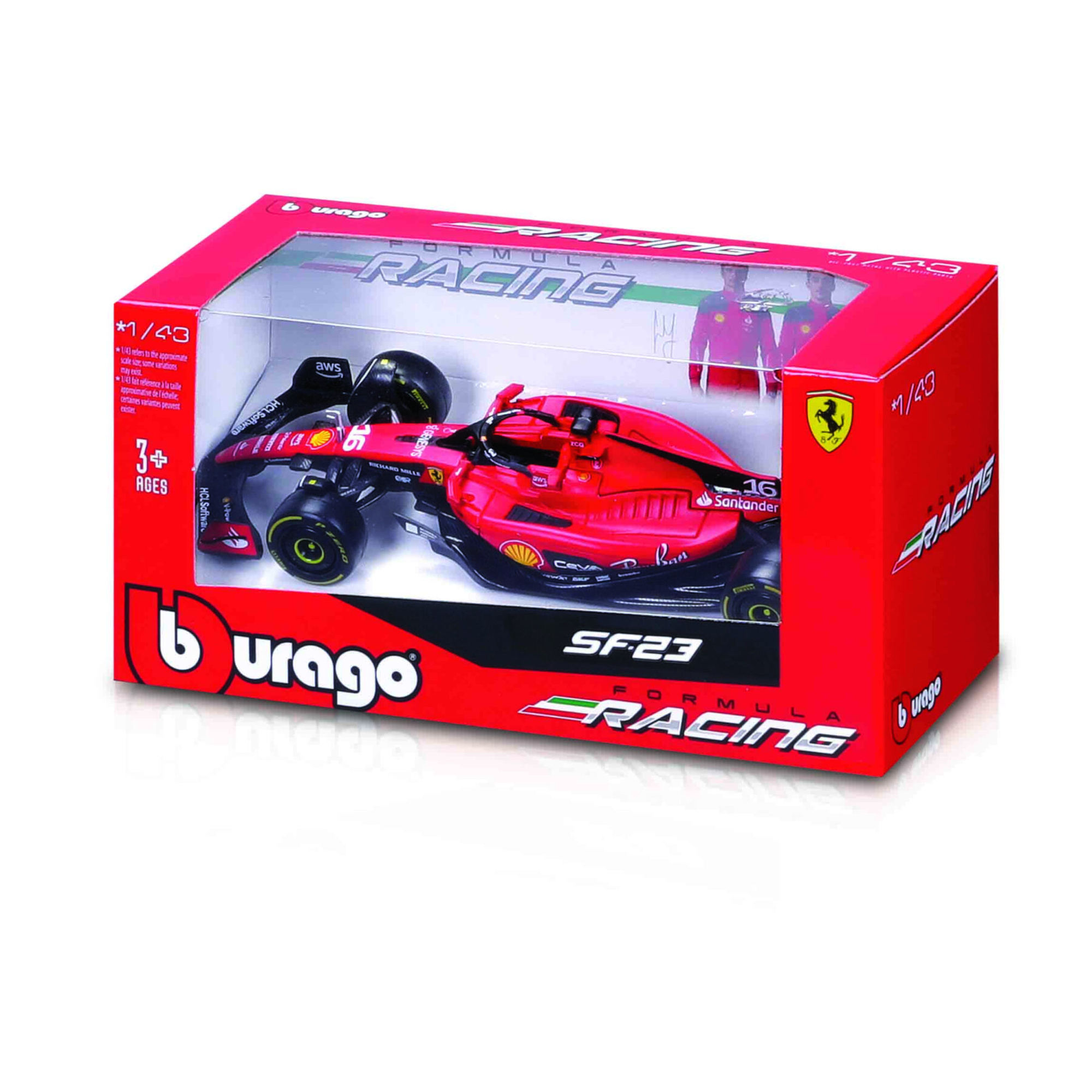 Modellino auto ferrari f1 sf-23 sainz #55 1:43 con licenza ufficiale – bburago - BBURAGO