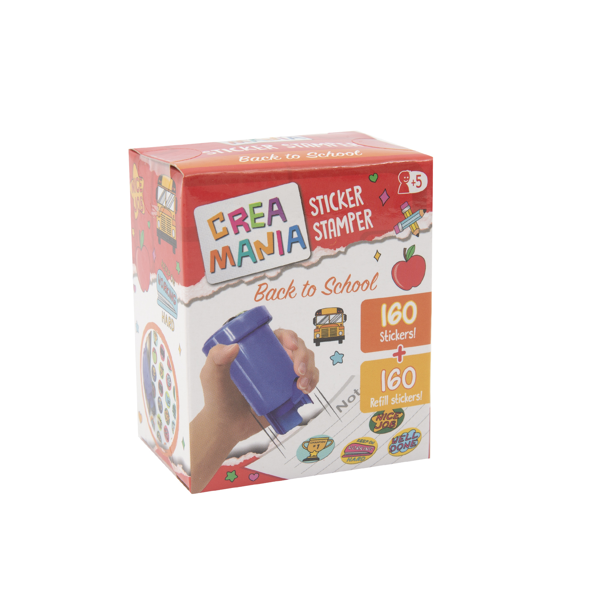 Sticker stamper - timbri assortiti colorati per decorare con 320 stickers in 4 temi divertenti - 