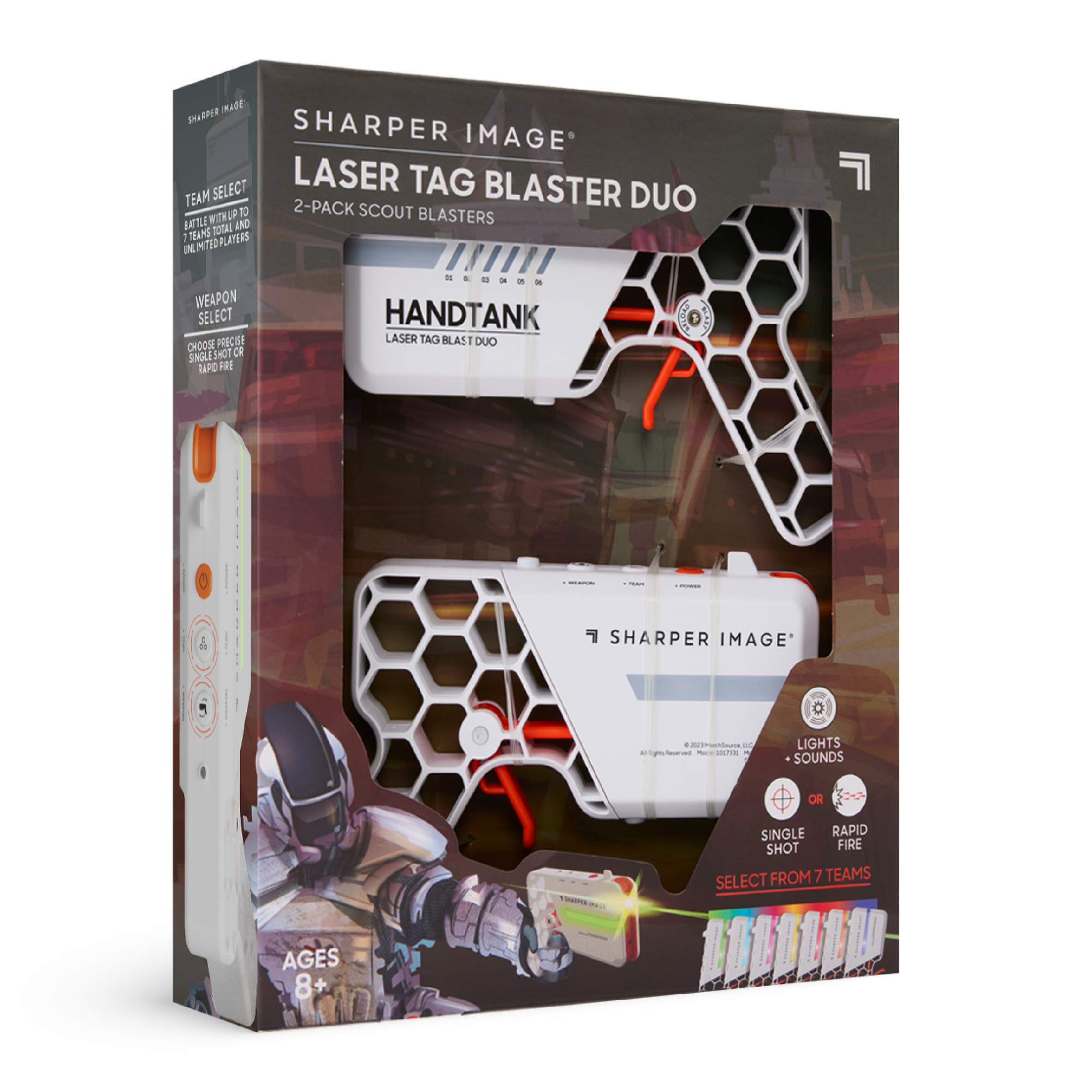 Set blaster laser duo sharper image® – gioco multi-squadra, luci e suoni, 2 modalità di fuoco - Sharper Image