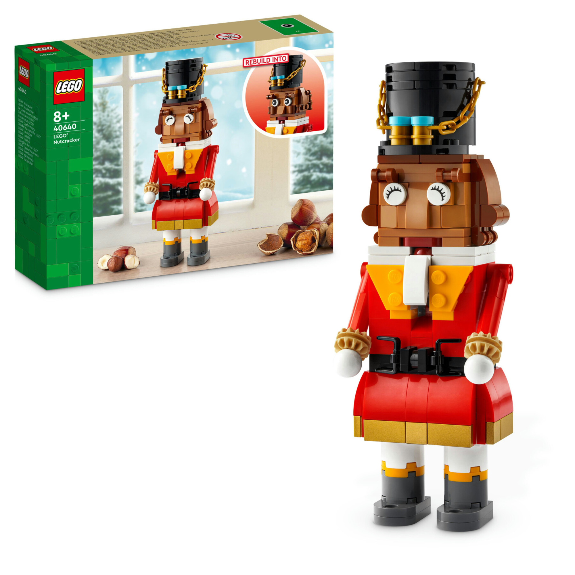 Lego 40640 schiaccianoci giocattolo con parti mobili, decorazione natalizia, giochi bambini 8+, regalo di natale per adulti - Lego