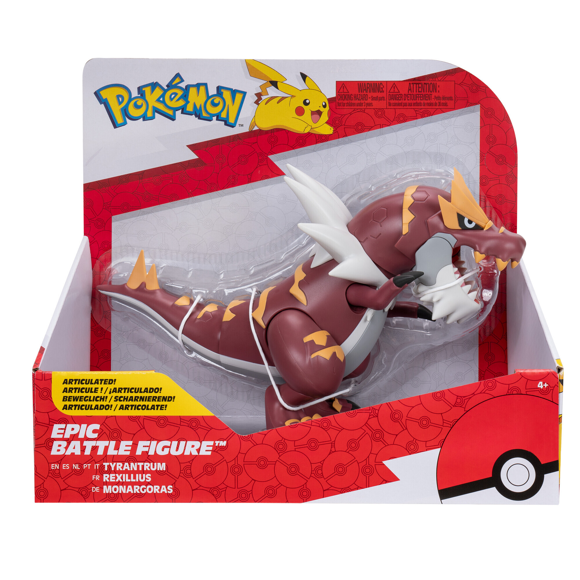 Tyrantrum pokémon articolato gigante - action figure da 30 cm - POKEMON