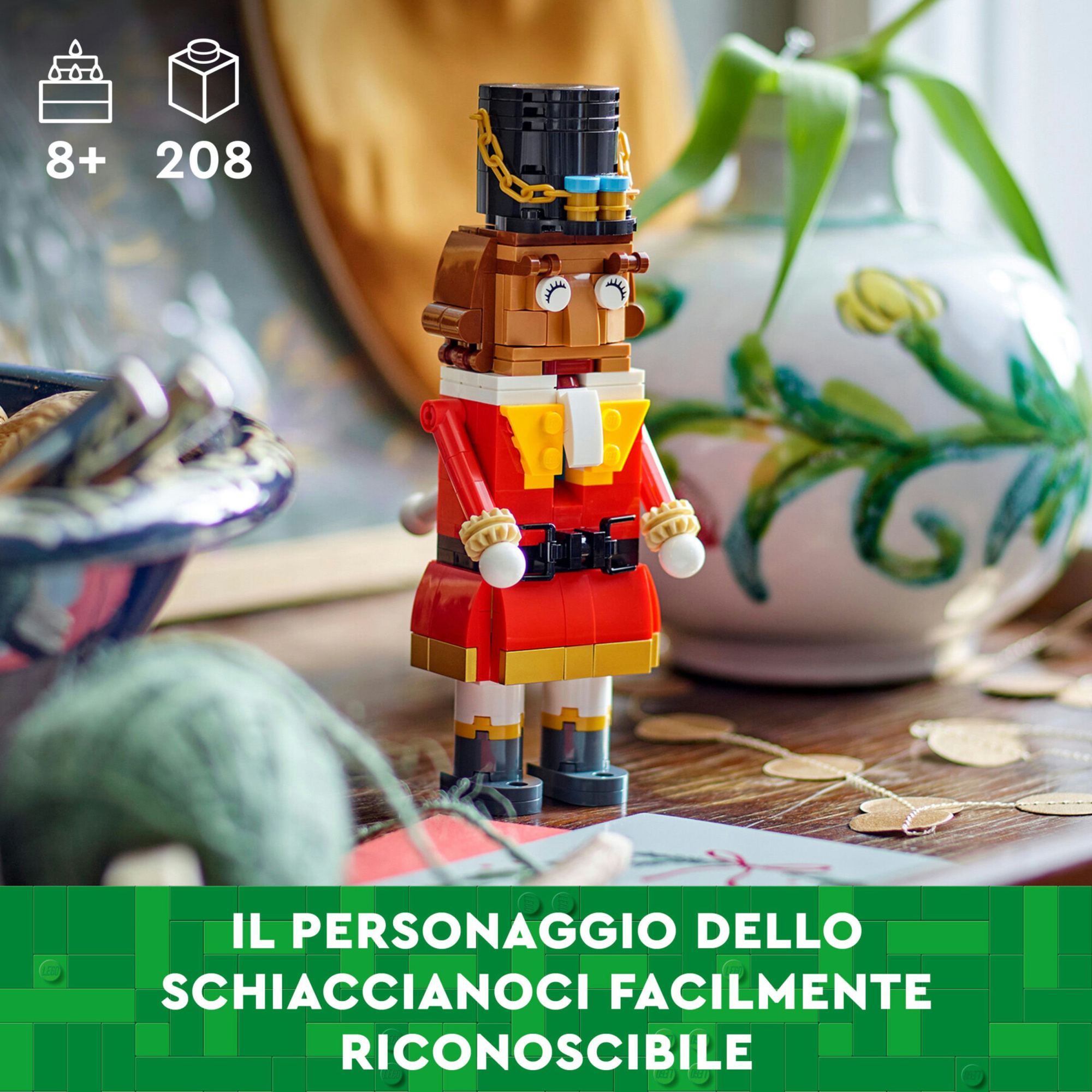 Lego 40640 schiaccianoci giocattolo con parti mobili, decorazione natalizia, giochi bambini 8+, regalo di natale per adulti - Lego