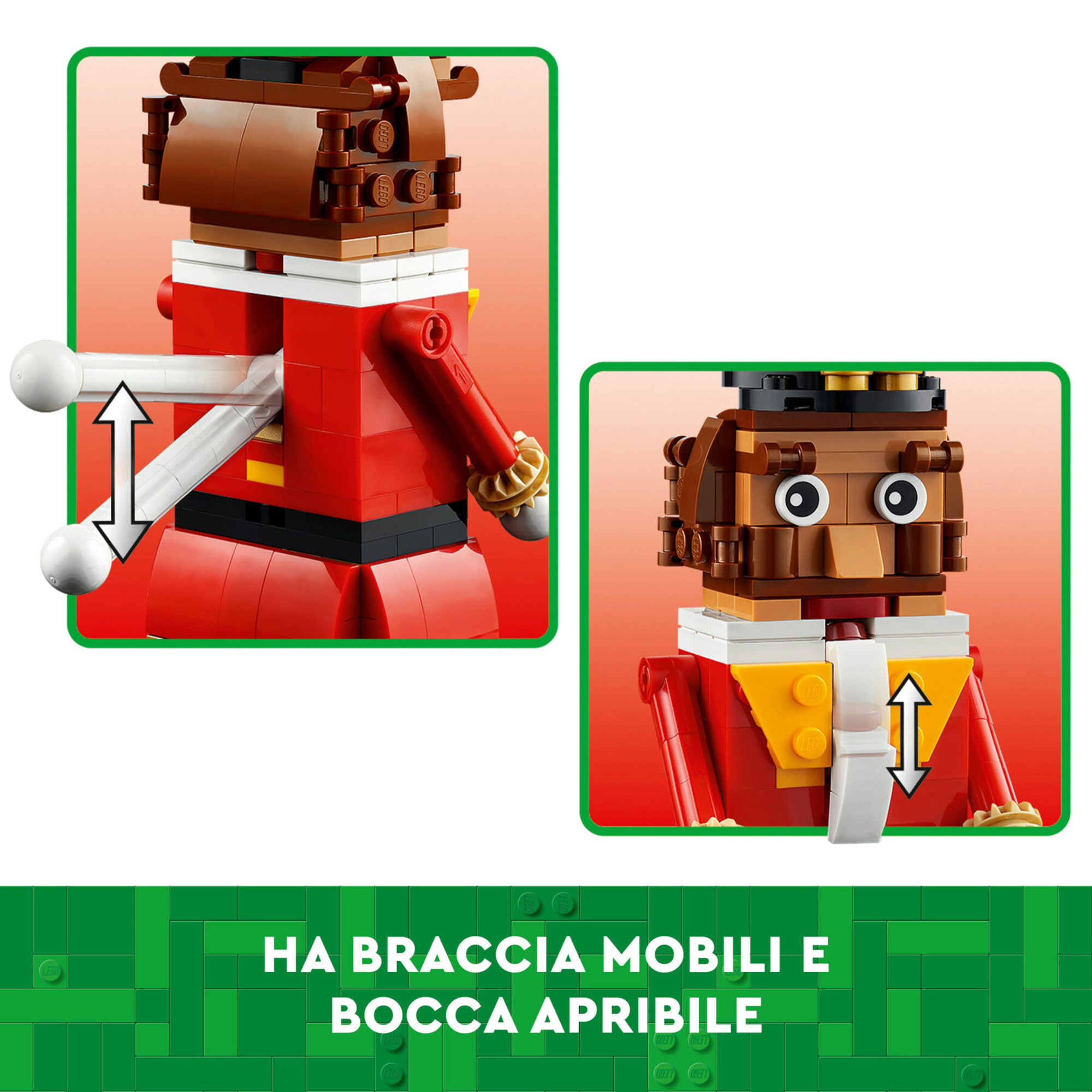 Lego 40640 schiaccianoci giocattolo con parti mobili, decorazione natalizia, giochi bambini 8+, regalo di natale per adulti - Lego