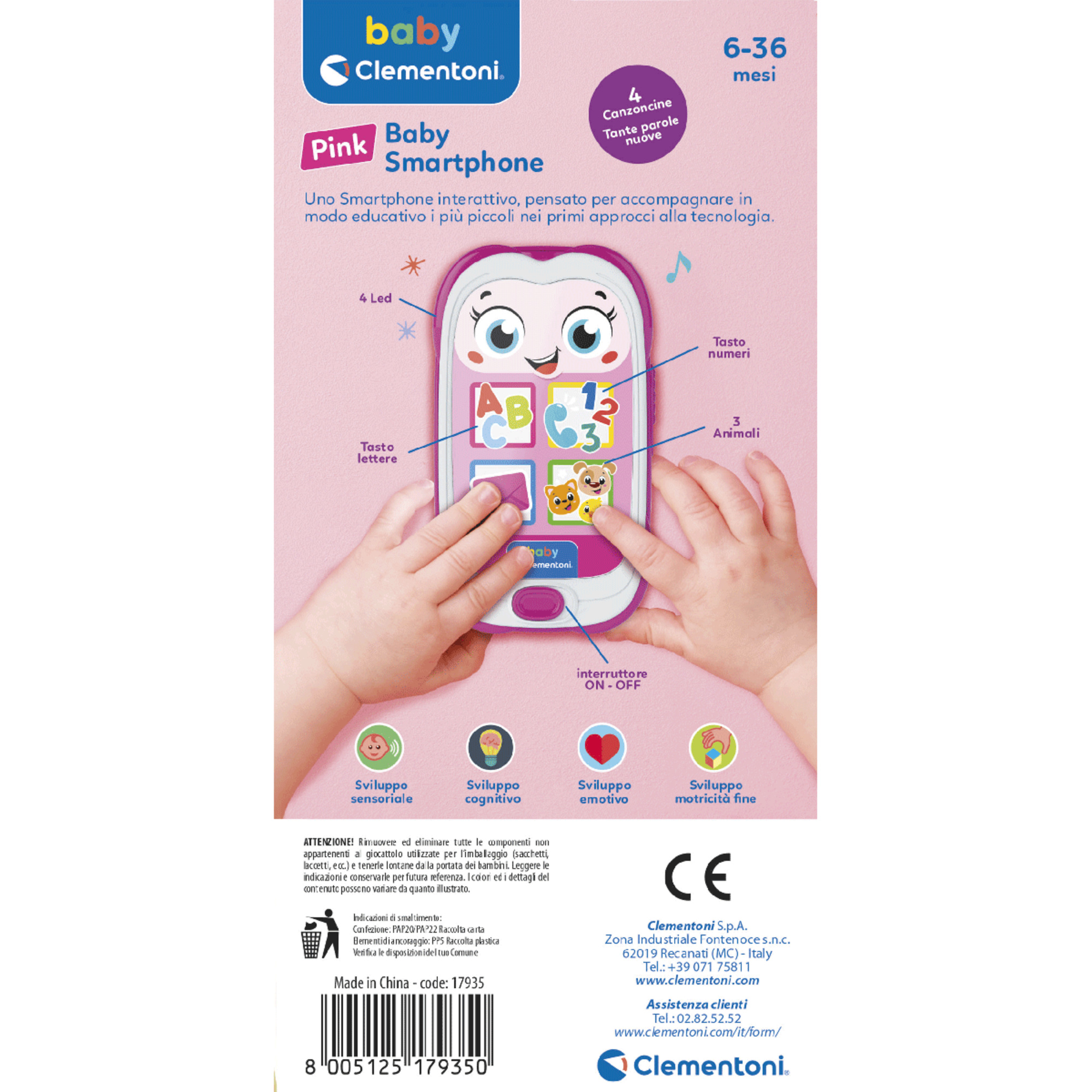 Baby clementoni - baby smartphone pink - BABY CLEMENTONI