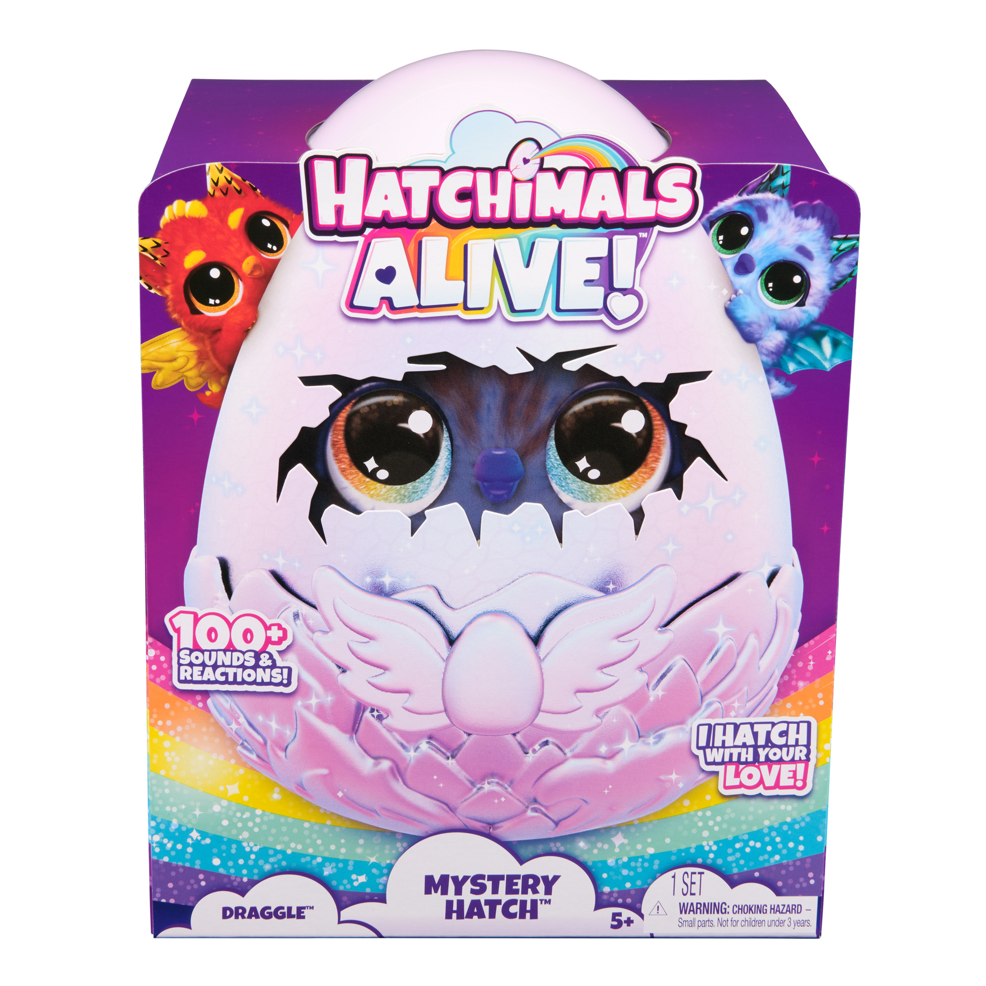 Hatchimals alive mystery hatch draggle – magici e interattivi - si schiudono con il tuo amore - HATCHIMALS