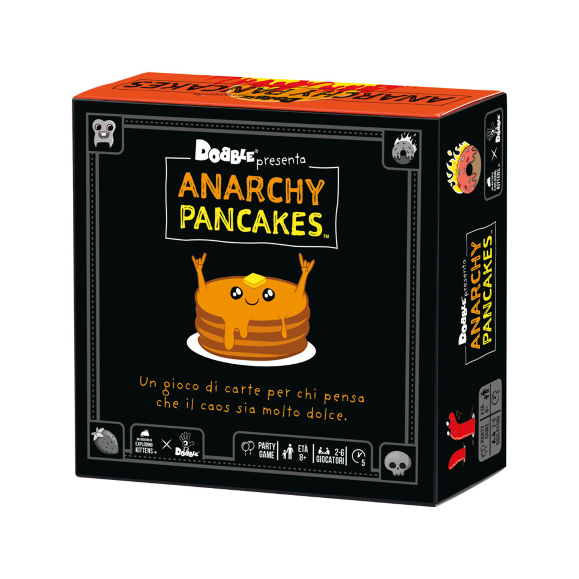 Dobble anarchy pancakes: gioco da tavolo divertente per tutta la famiglia - asmodee - 